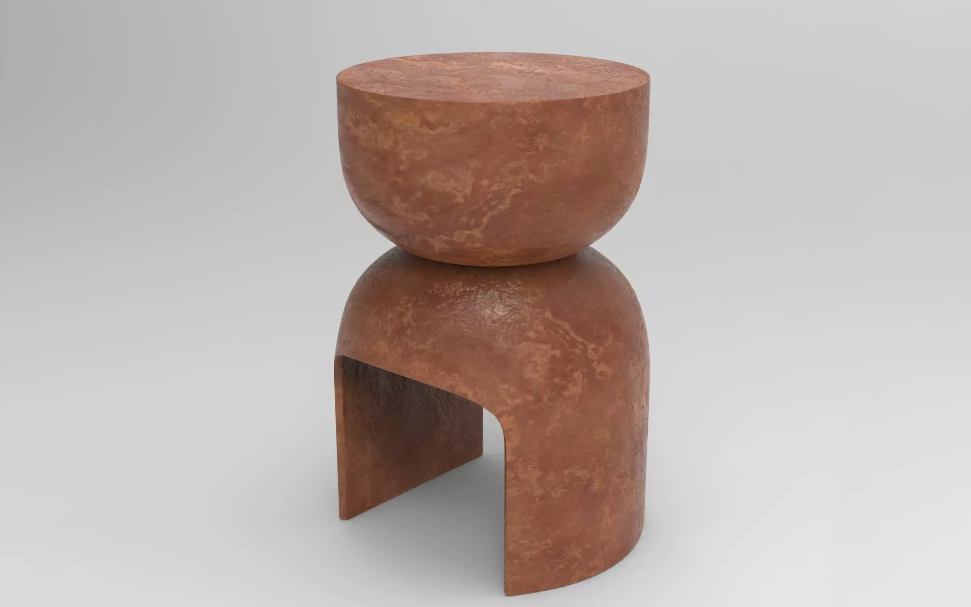 Baru Stool Low-poly 3D model_0