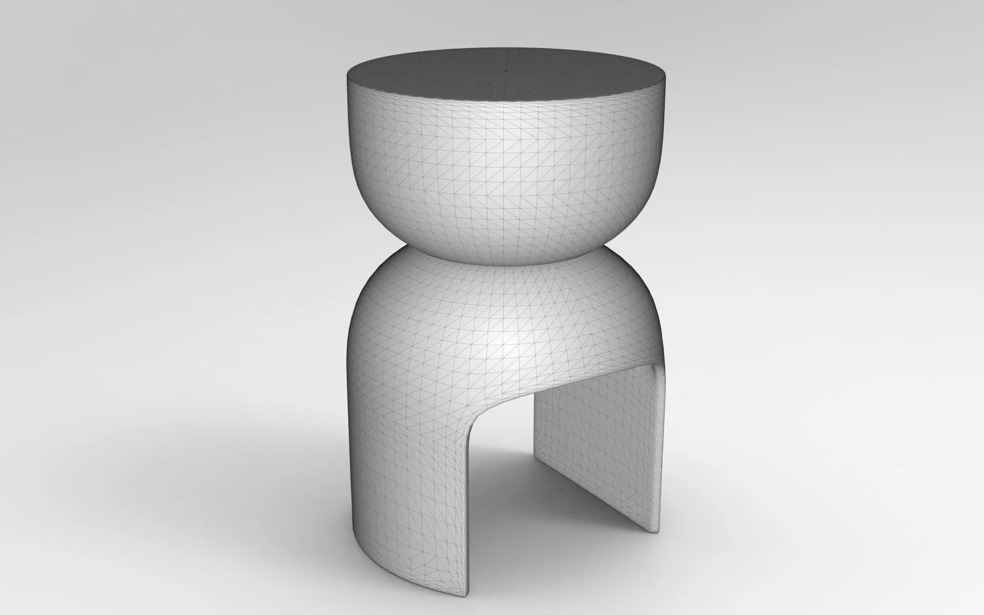 Baru Stool Low-poly 3D model_5