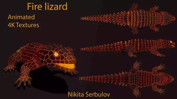 Fire Armadillo lizard 