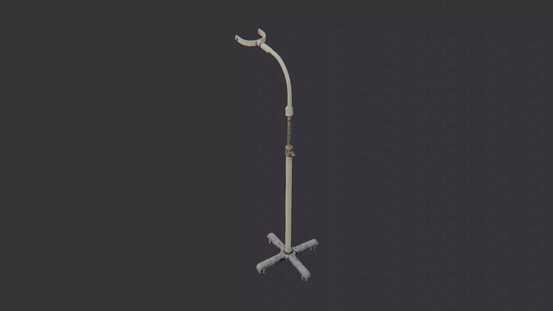 Surgical Lamp Stand with Wheeled Base Low-poly 3D model_3