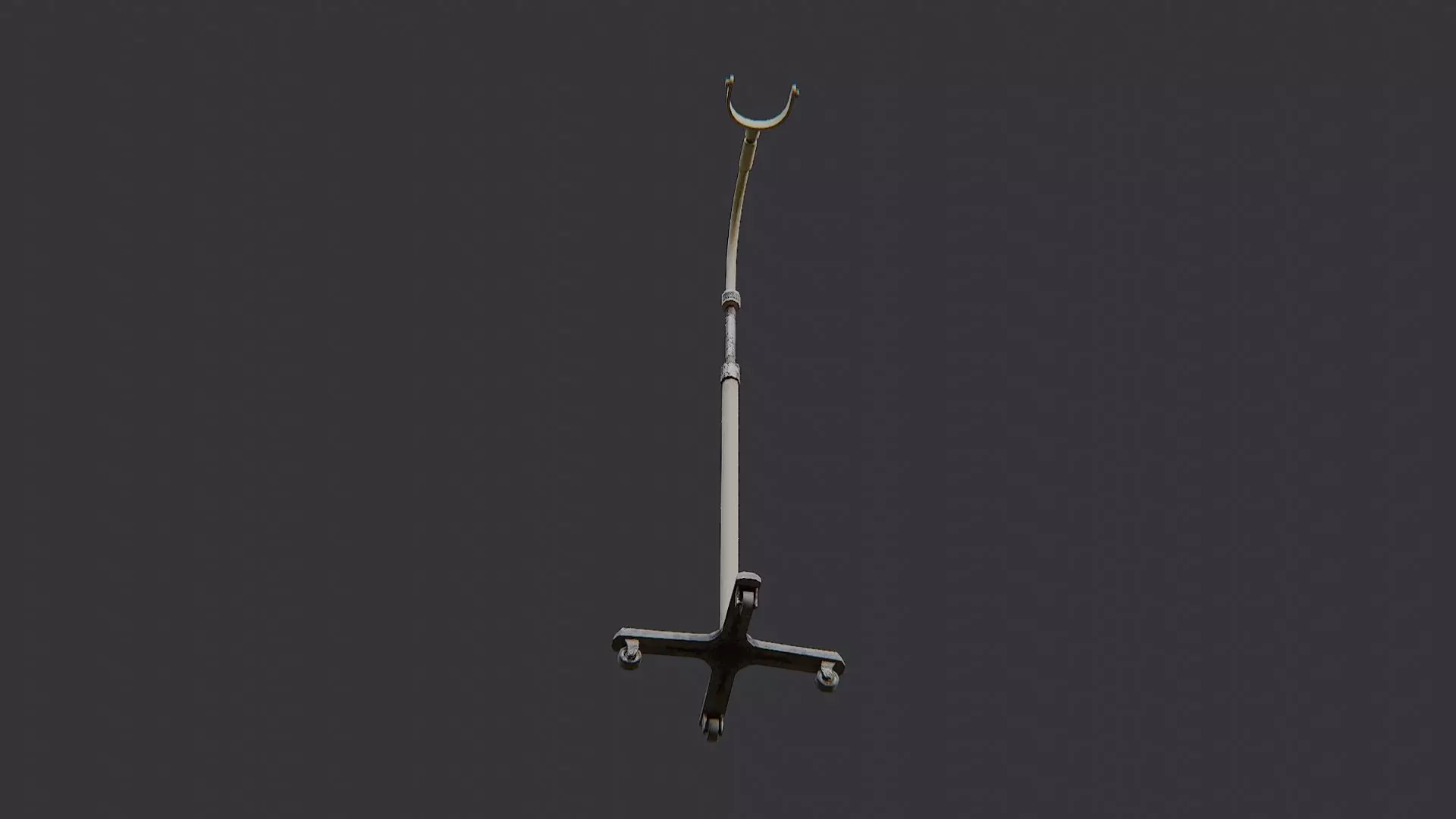 Surgical Lamp Stand with Wheeled Base Low-poly 3D model_5
