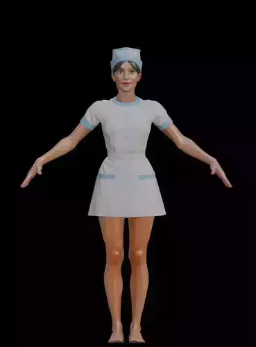 Nurse T-Pose Classic Uniform Style