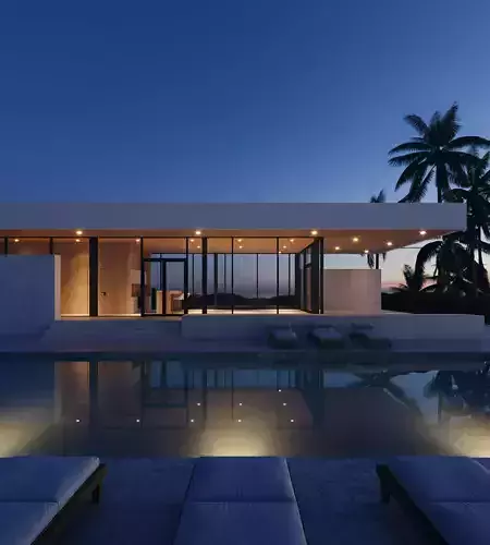 exterier villa with pool