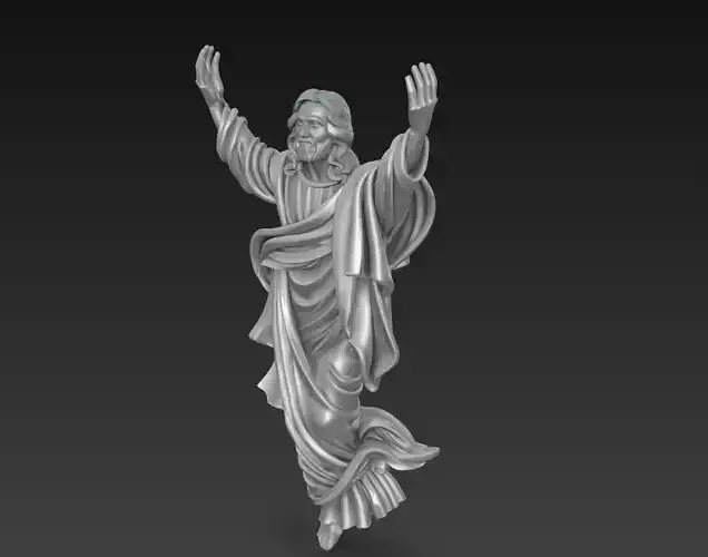 Divine Ascension - Sacred Silver Sculpture 3D Model