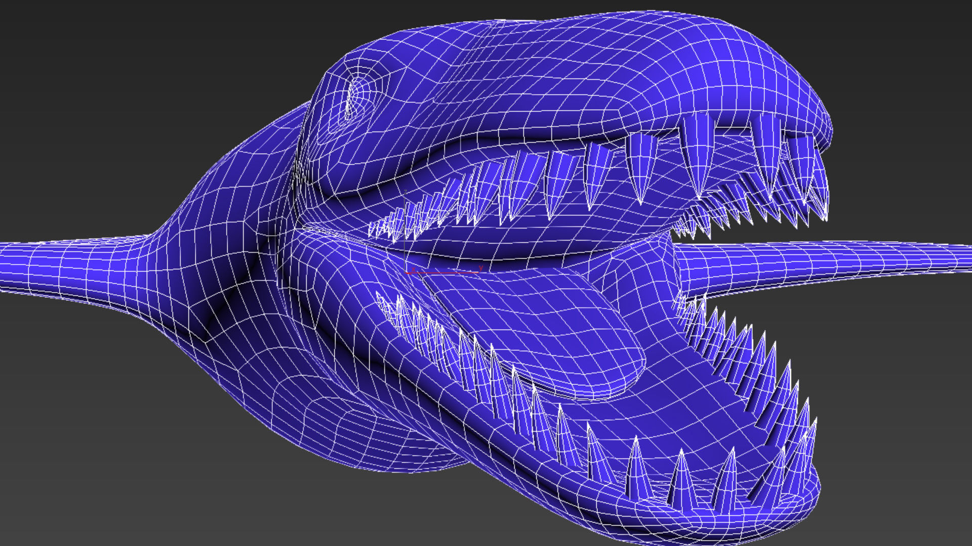 Realistic Pliosaur Mosasaurus with UE4 Support Low-poly 3D model_17