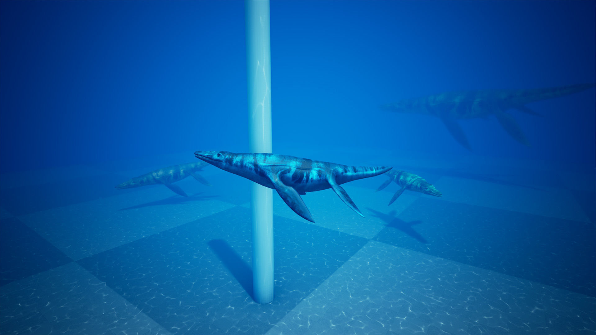 Realistic Pliosaur Mosasaurus with UE4 Support Low-poly 3D model_9