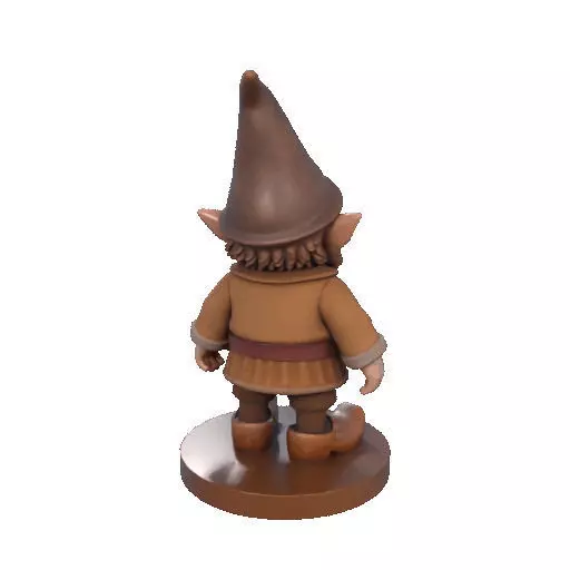 2571Fairy Tale Gnome Color Full Body Figurine on Base 3D print model_21
