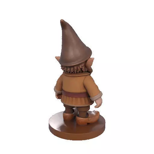 2571Fairy Tale Gnome Color Full Body Figurine on Base 3D print model_20