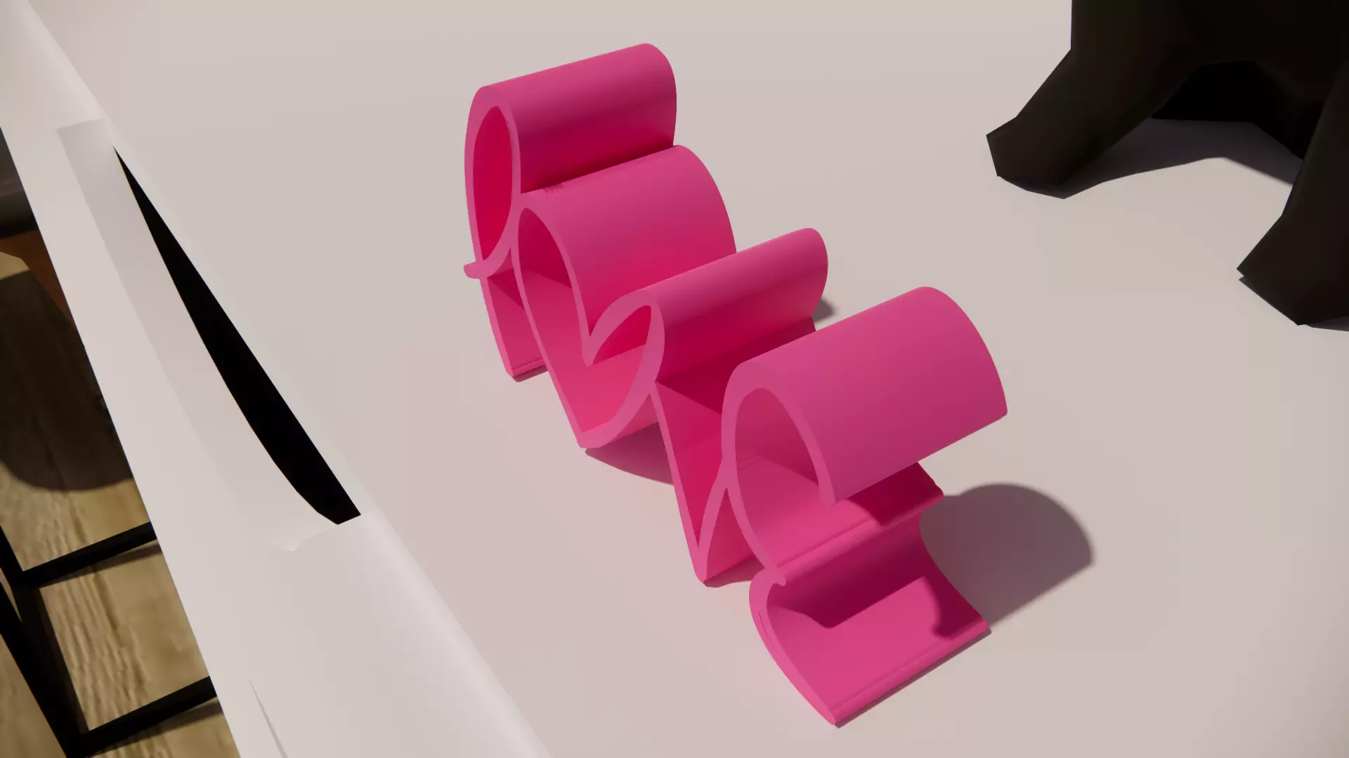 Customized Romantic Flow Love 3D print model_3