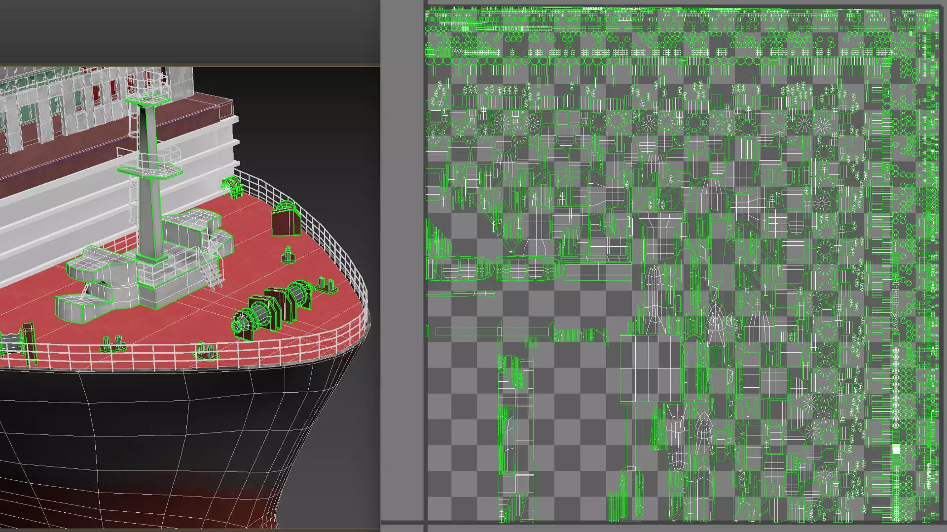 Cargo container ship detailed Lowpoly 082 AP 3D model_13