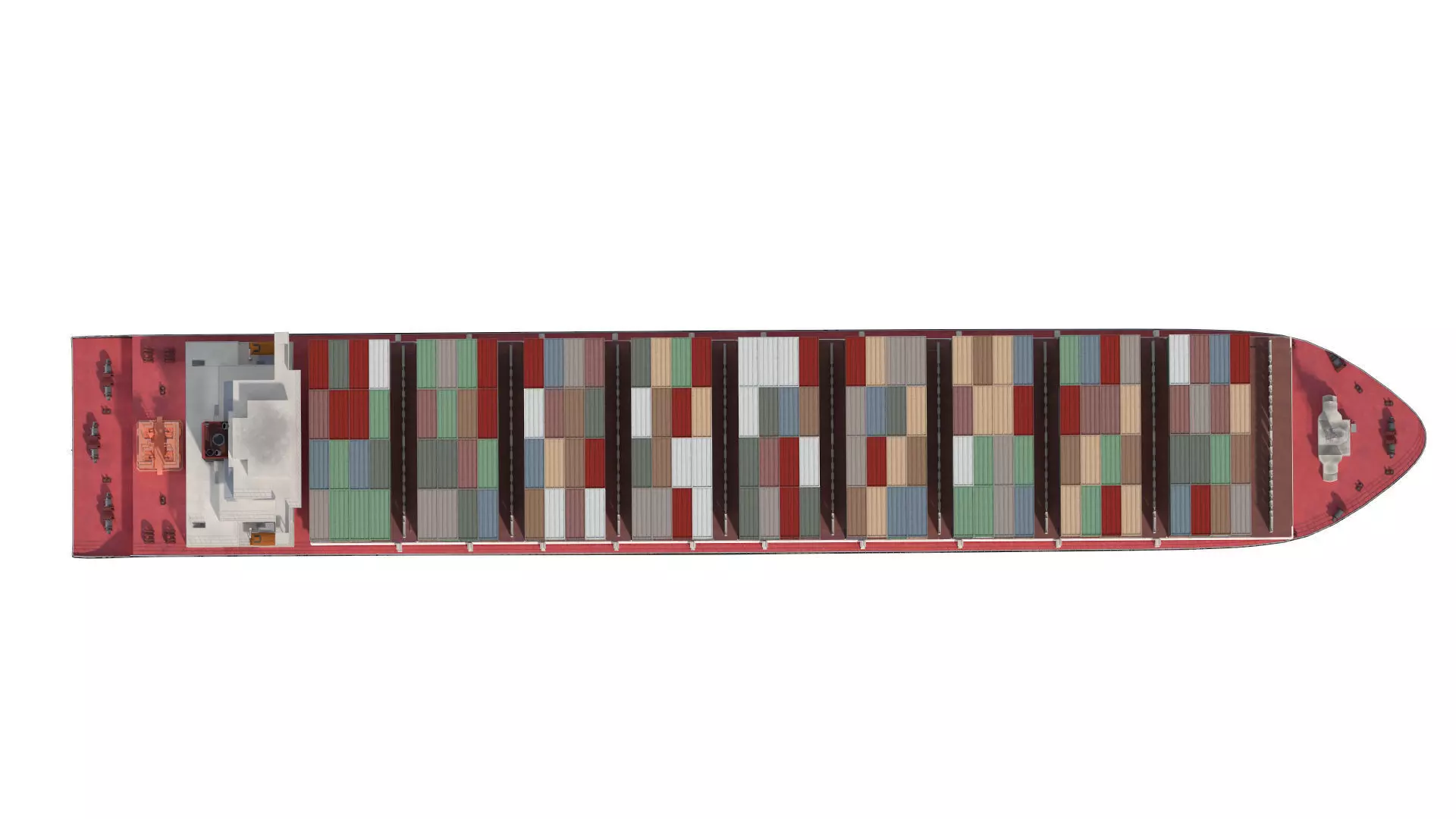 Cargo container ship detailed Lowpoly 082 AP 3D model_5