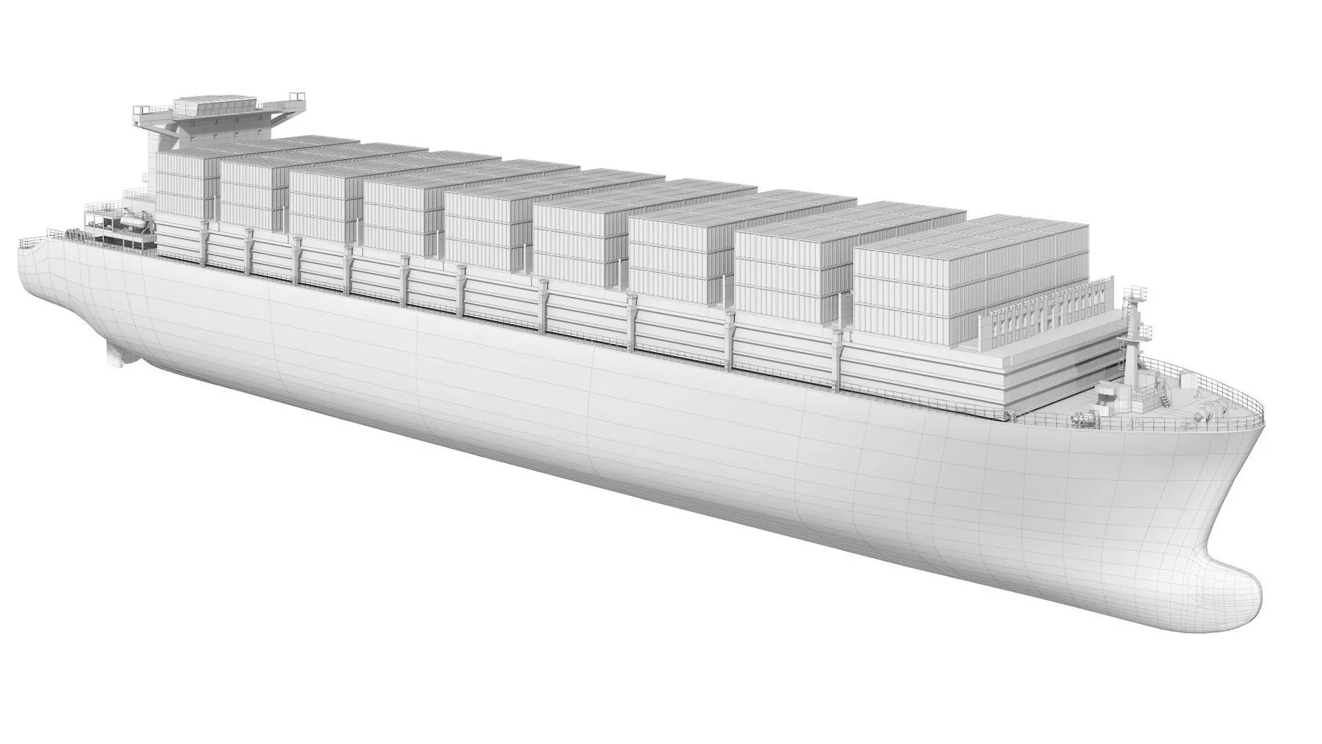 Cargo container ship detailed Lowpoly 082 AP 3D model_12