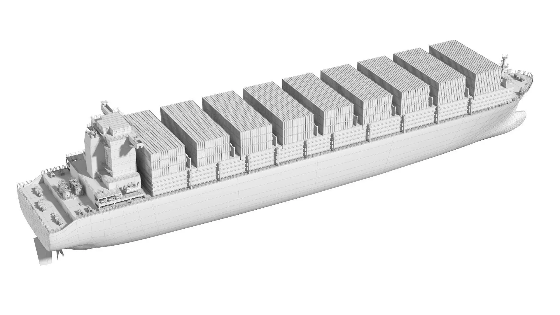 Cargo container ship detailed Lowpoly 082 AP 3D model_11