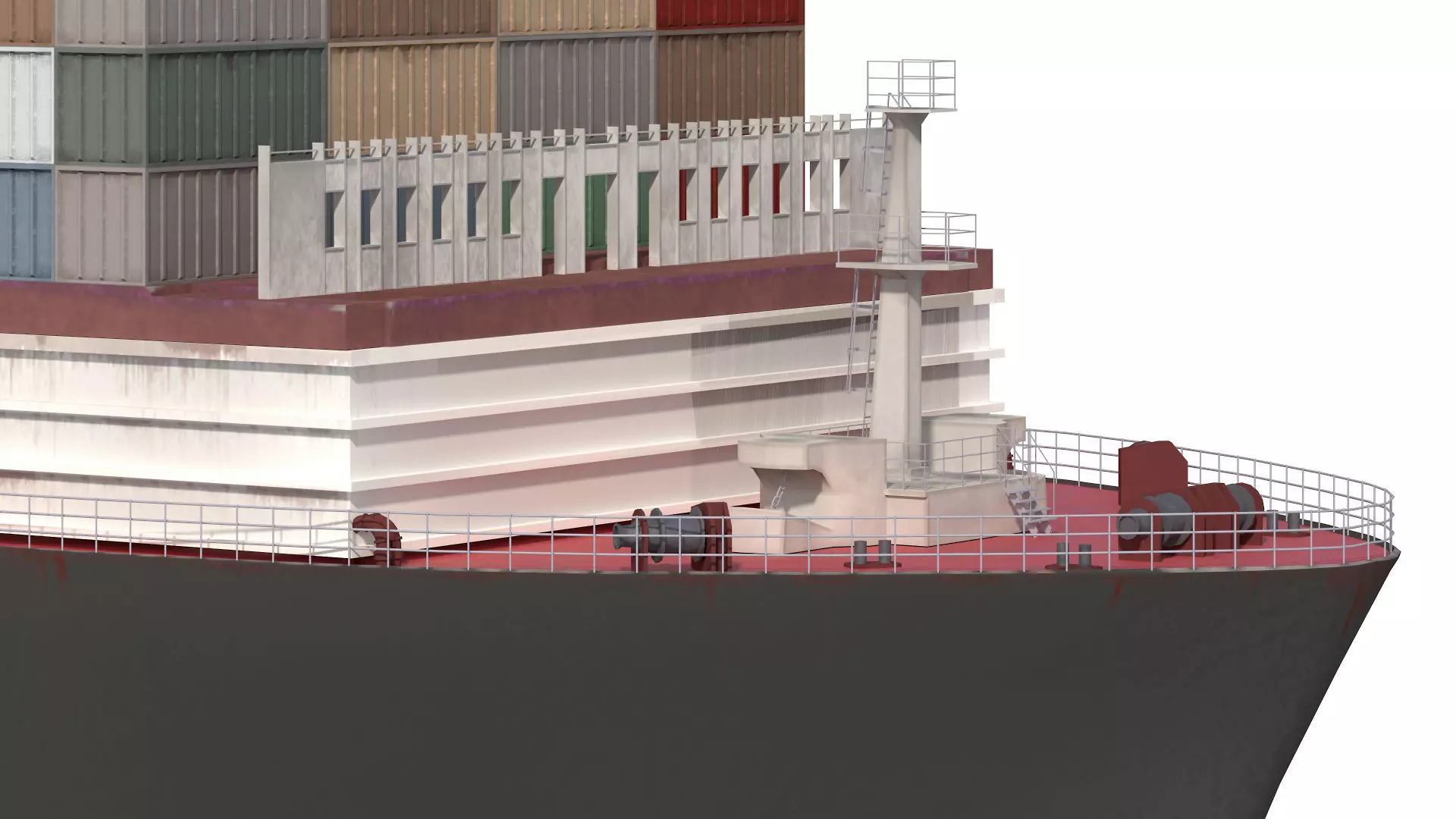 Cargo container ship detailed Lowpoly 082 AP 3D model_10