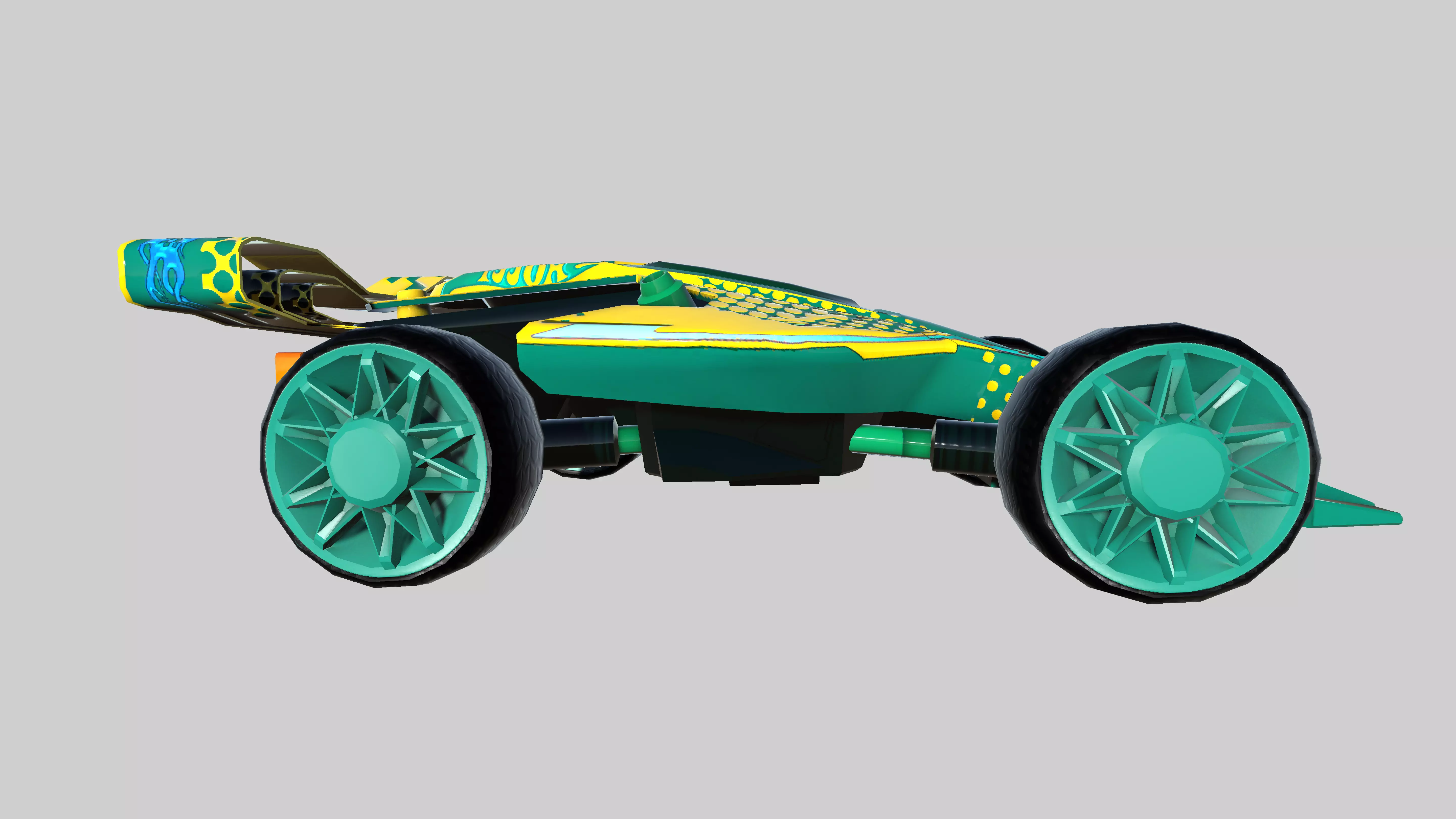 3D Futuristic Off Road Racing Car Model High Detail Textured Low-poly 3D model_5