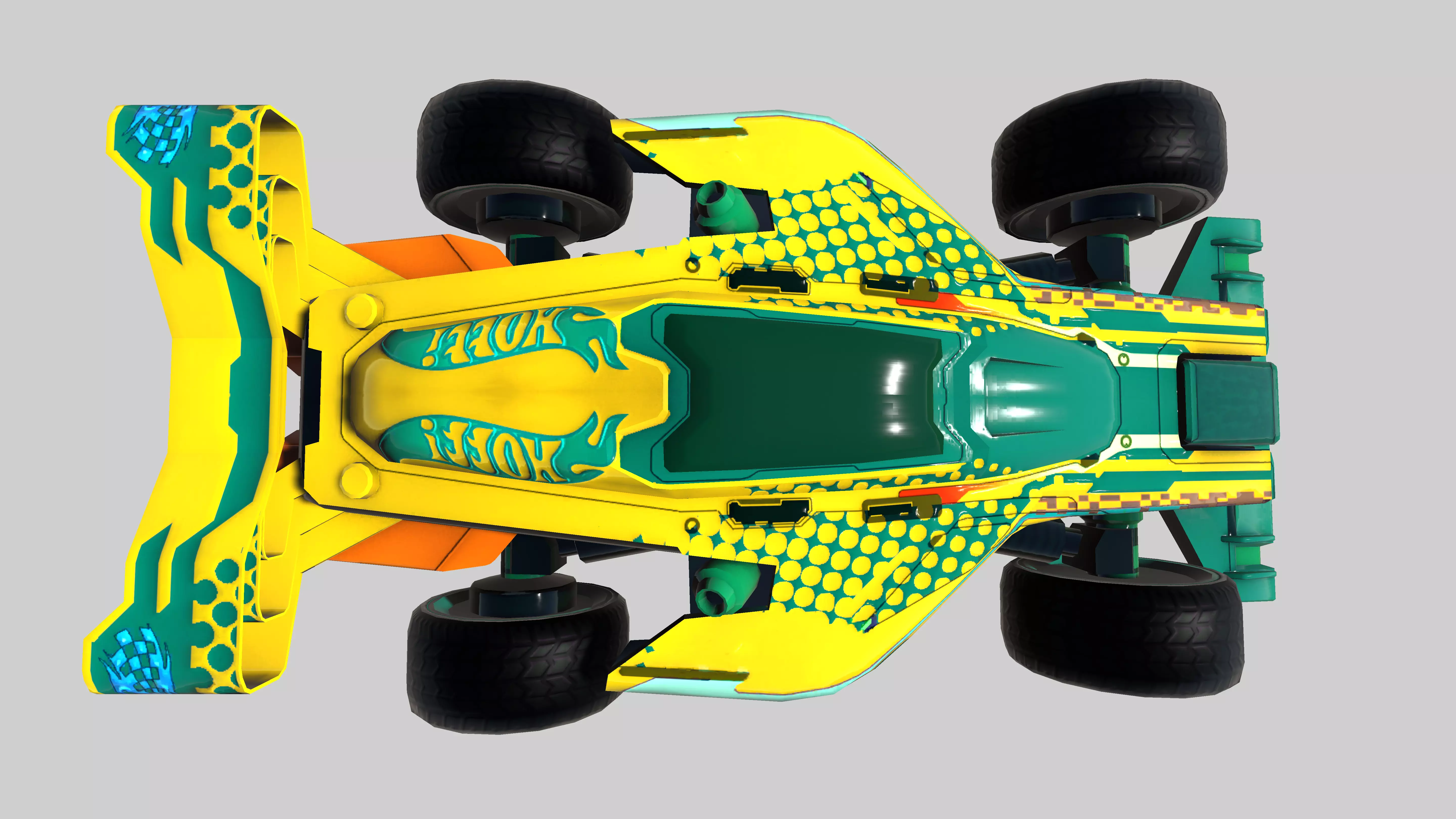 3D Futuristic Off Road Racing Car Model High Detail Textured Low-poly 3D model_11