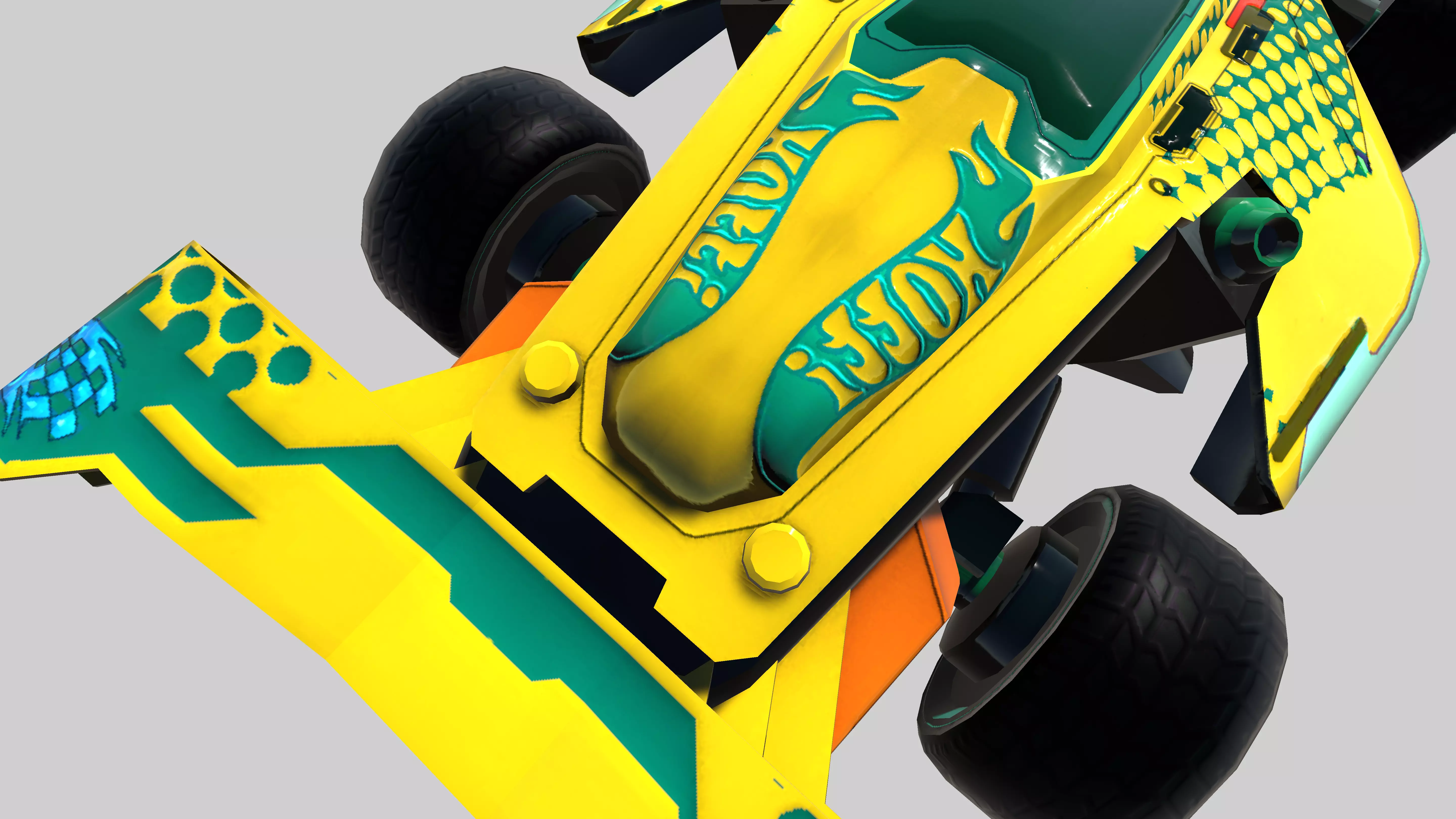 3D Futuristic Off Road Racing Car Model High Detail Textured Low-poly 3D model_13