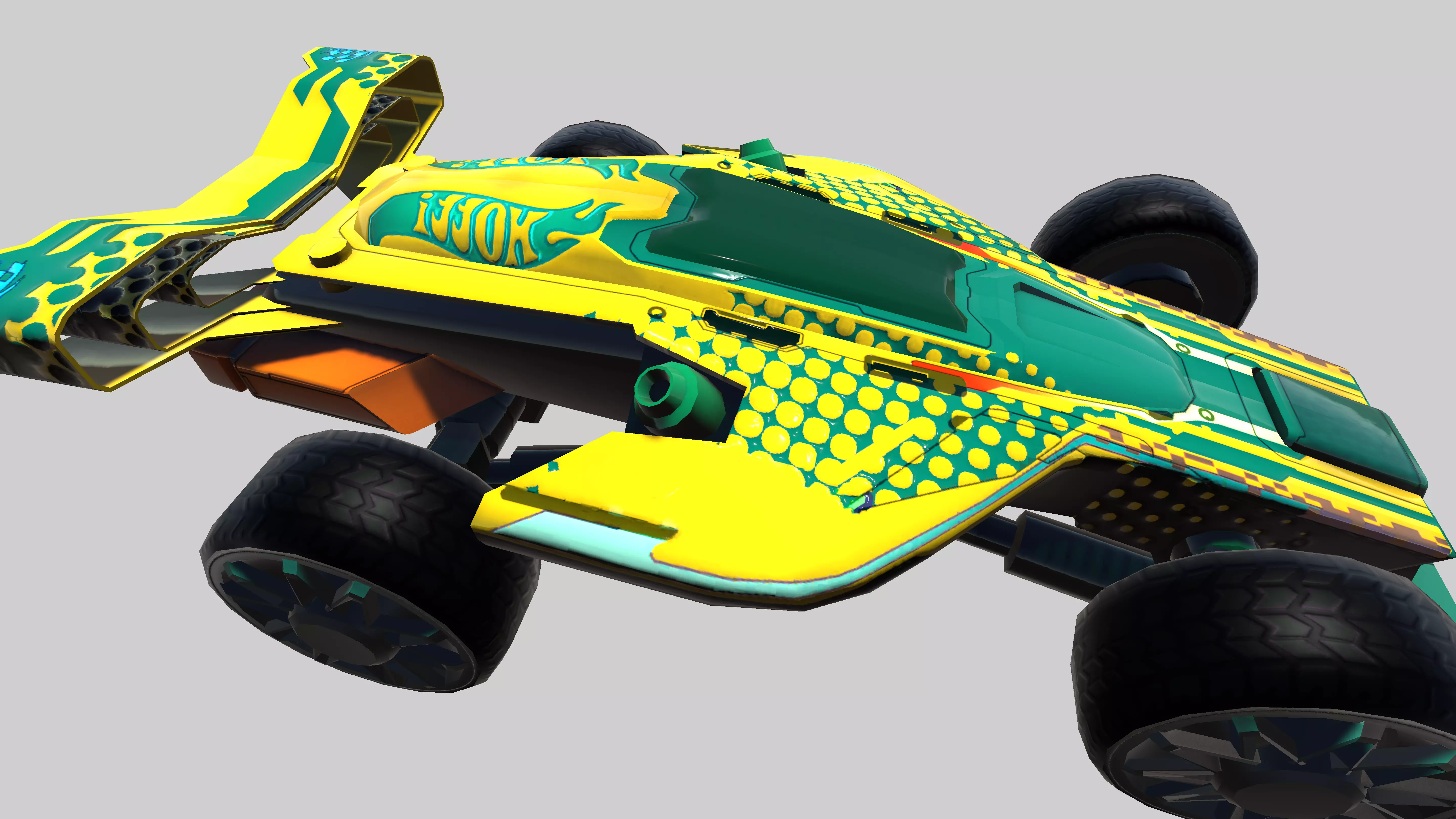 3D Futuristic Off Road Racing Car Model High Detail Textured Low-poly 3D model_6