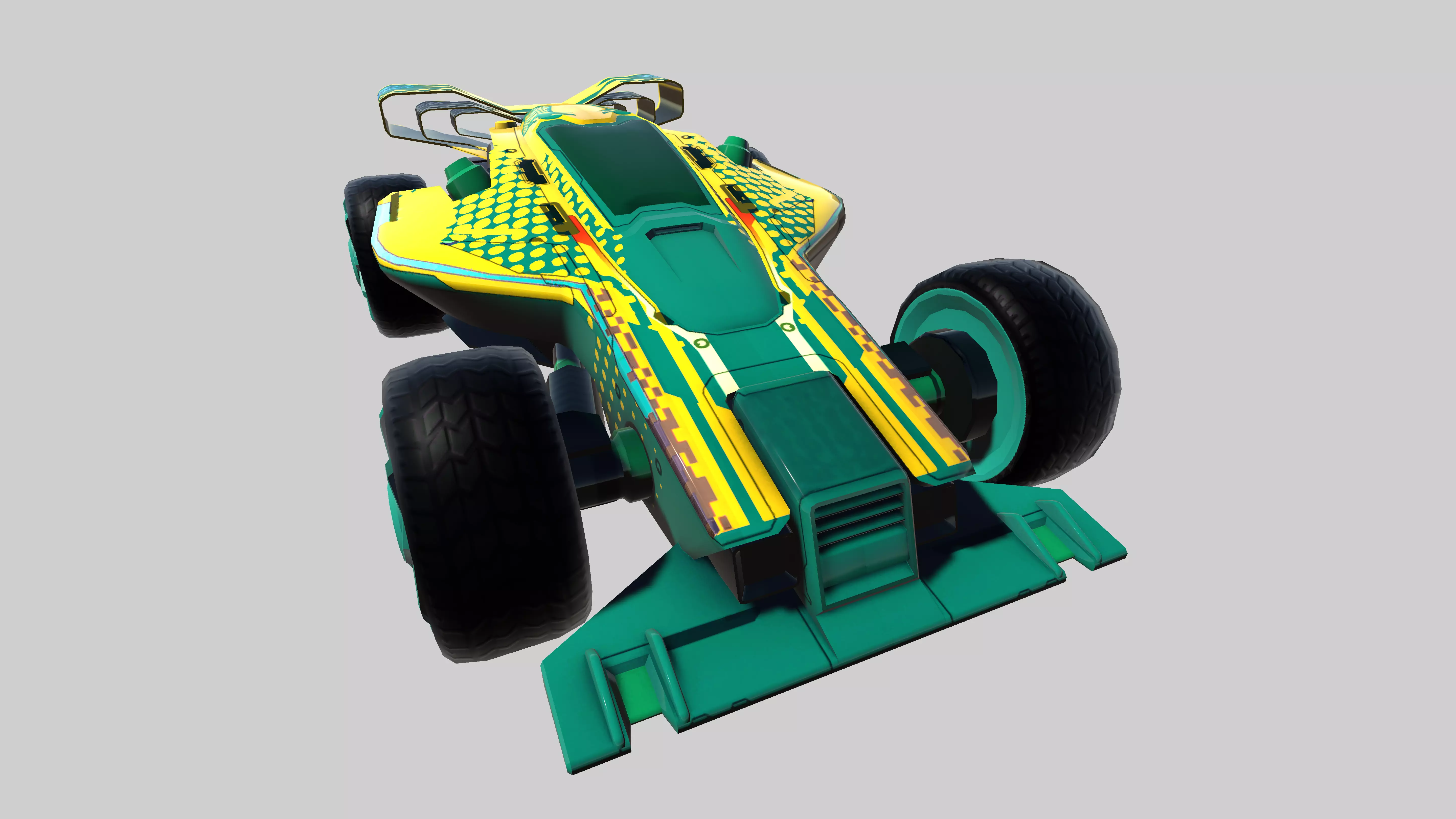 3D Futuristic Off Road Racing Car Model High Detail Textured Low-poly 3D model_0