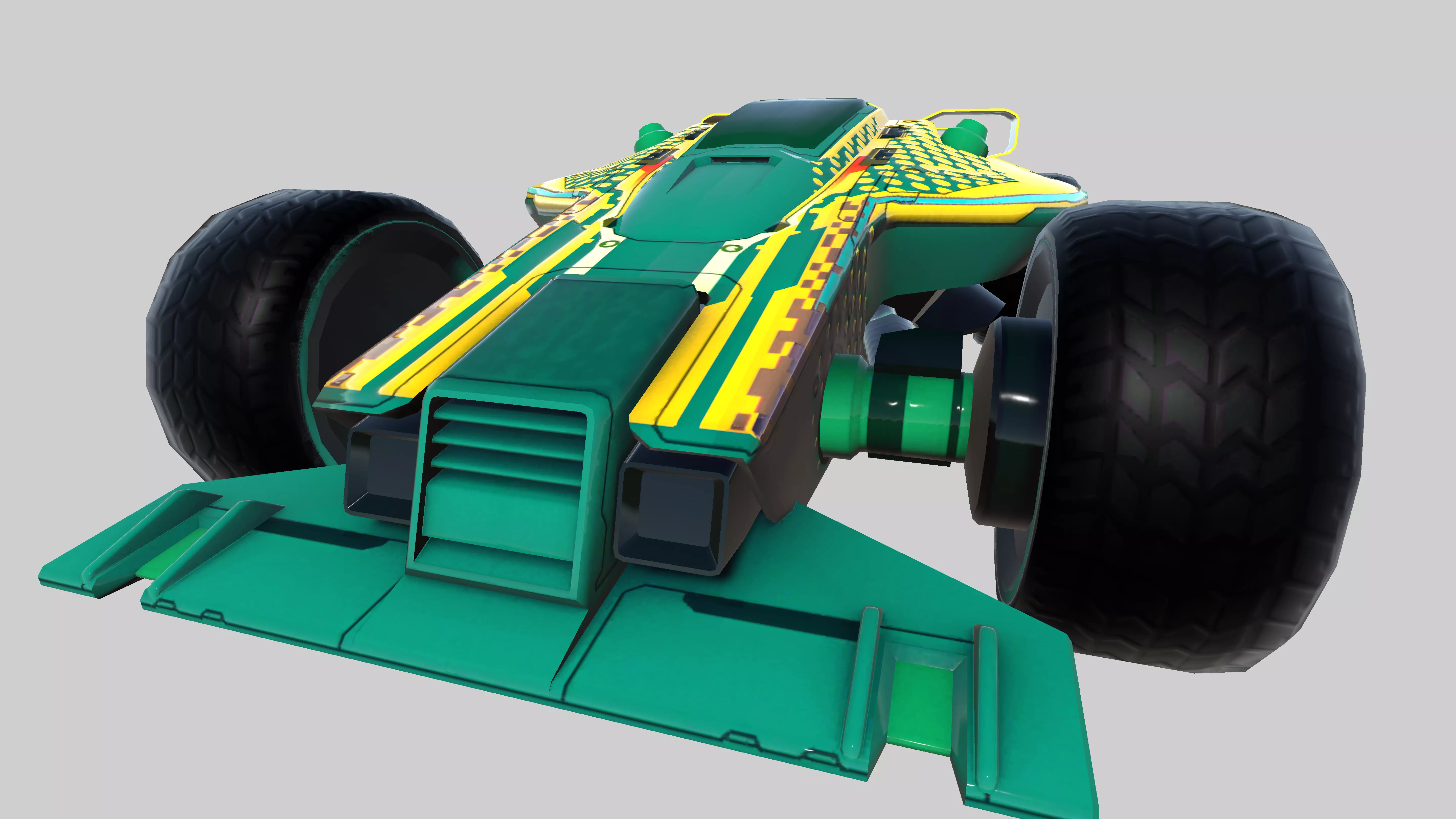 3D Futuristic Off Road Racing Car Model High Detail Textured Low-poly 3D model_9