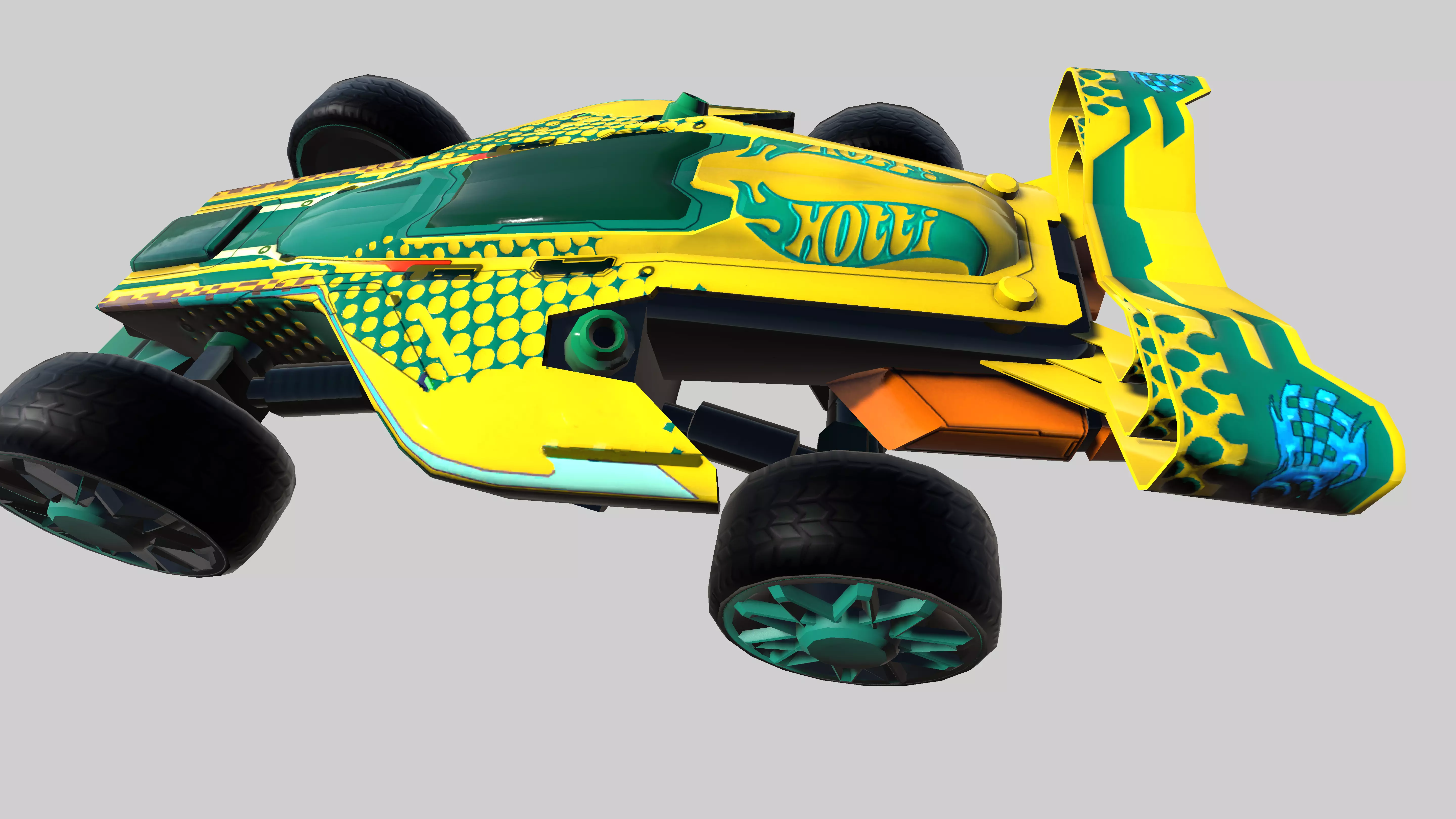 3D Futuristic Off Road Racing Car Model High Detail Textured Low-poly 3D model_8