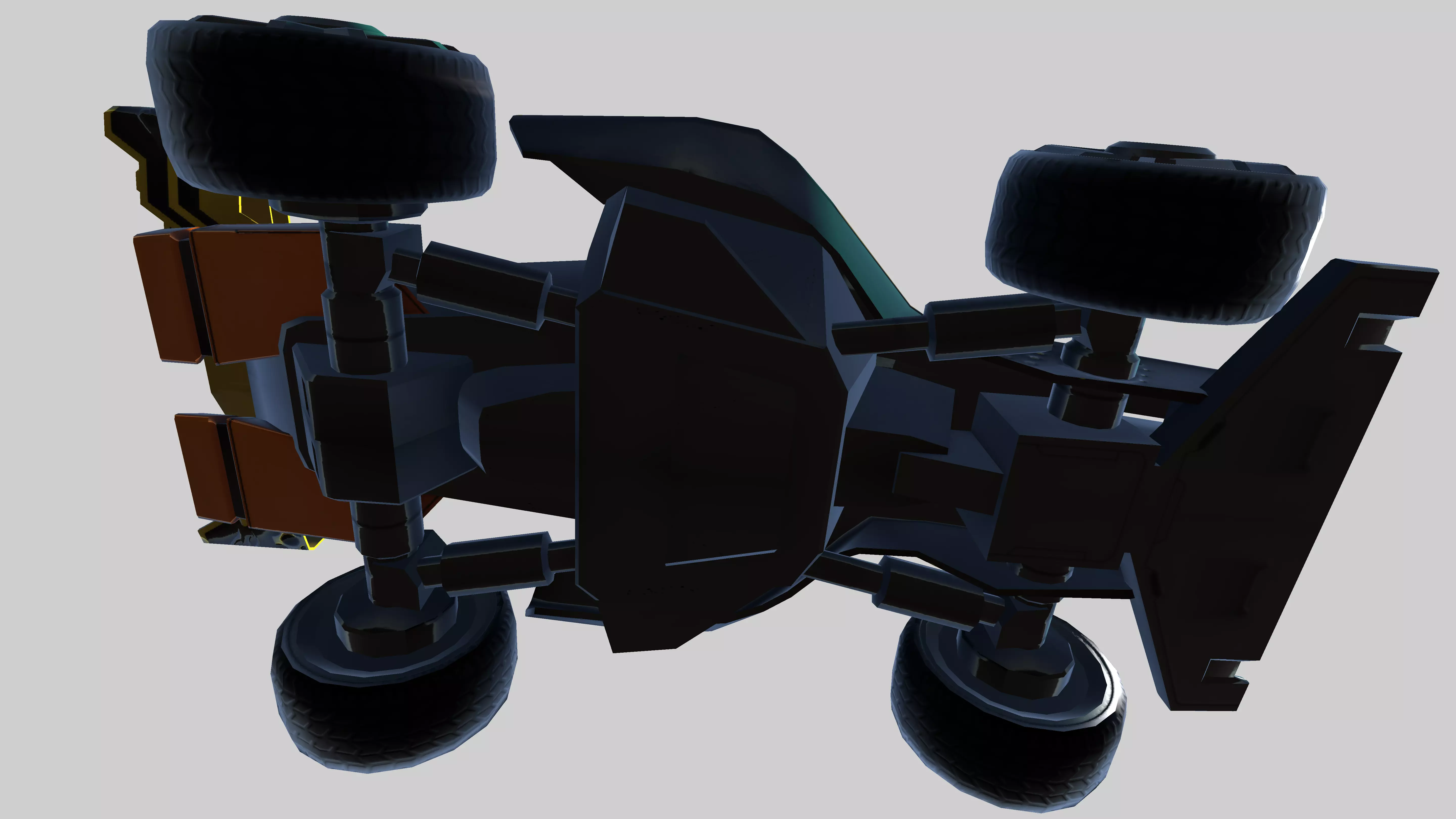 3D Futuristic Off Road Racing Car Model High Detail Textured Low-poly 3D model_10