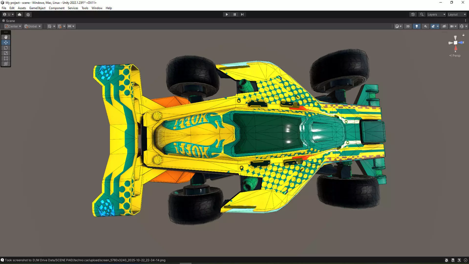 3D Futuristic Off Road Racing Car Model High Detail Textured Low-poly 3D model_4