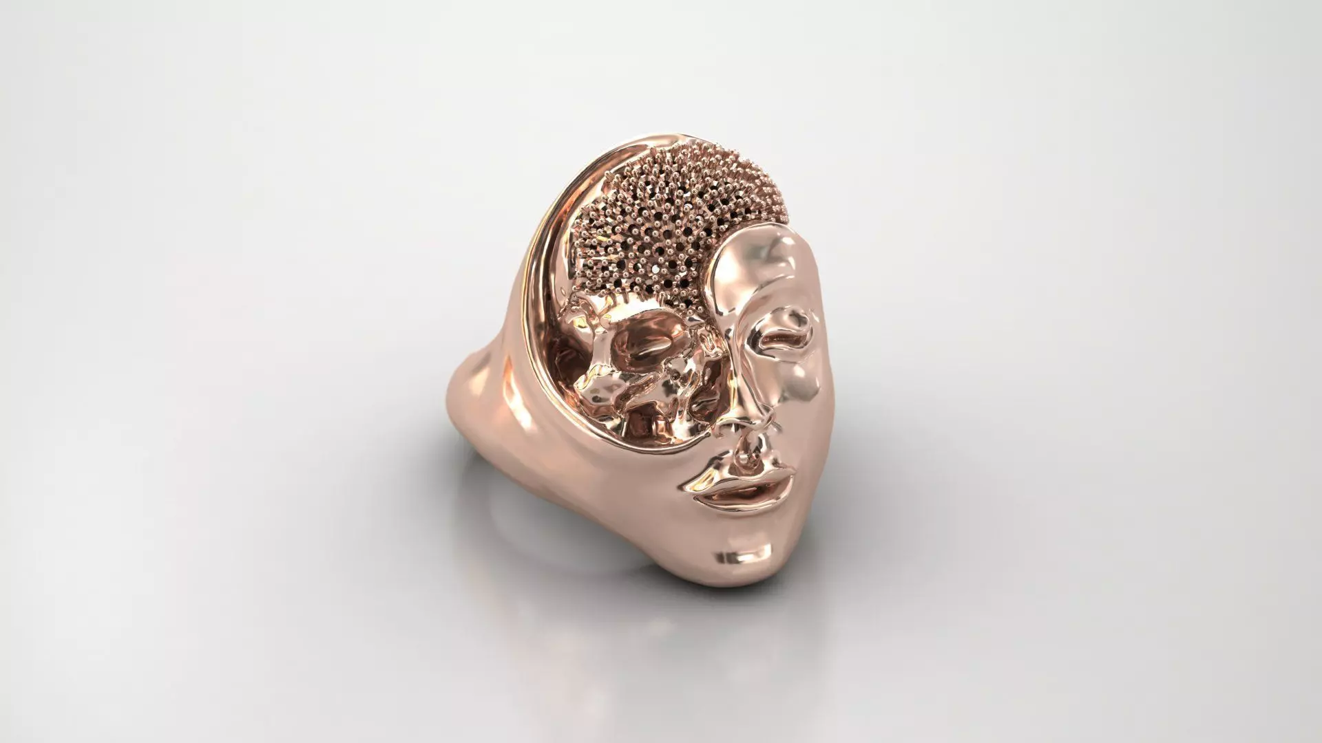 Death and Radiance Ring 3D print model_2