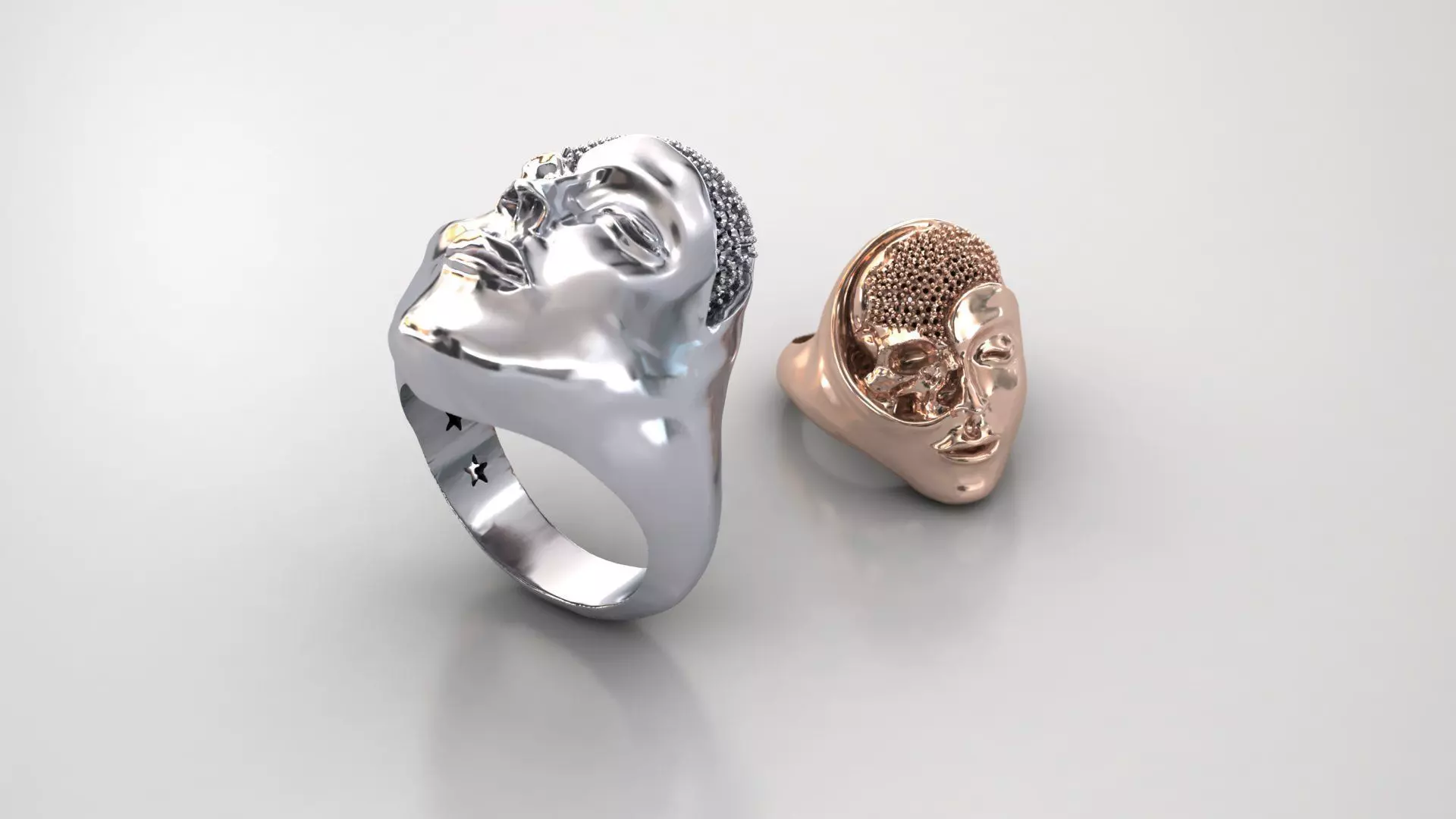 Death and Radiance Ring 3D print model_6