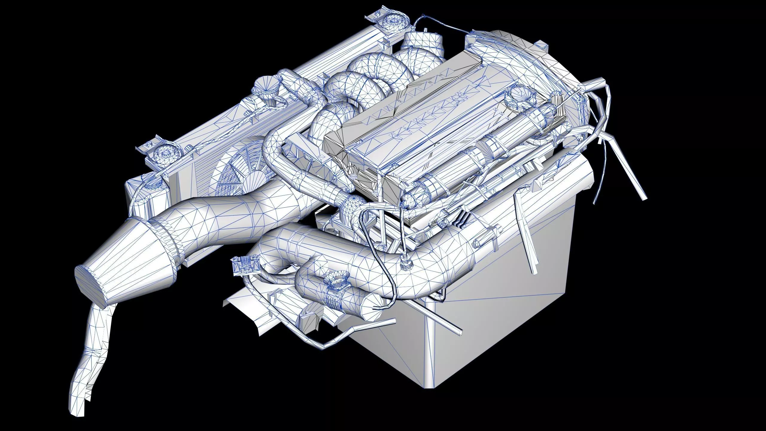 4G63T Evolution Inline 4 Engine Low-poly 3D model_22