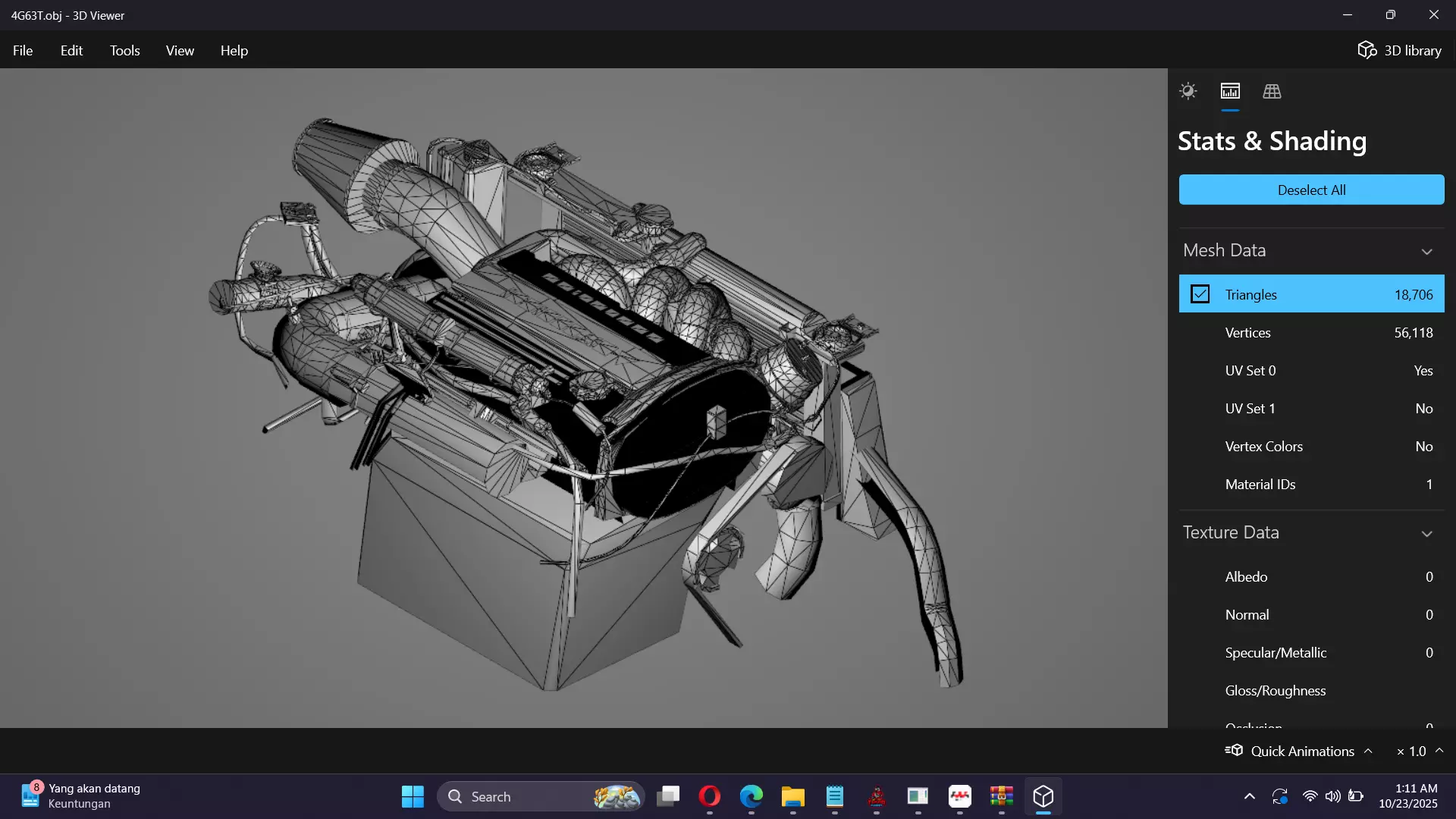 4G63T Evolution Inline 4 Engine Low-poly 3D model_24
