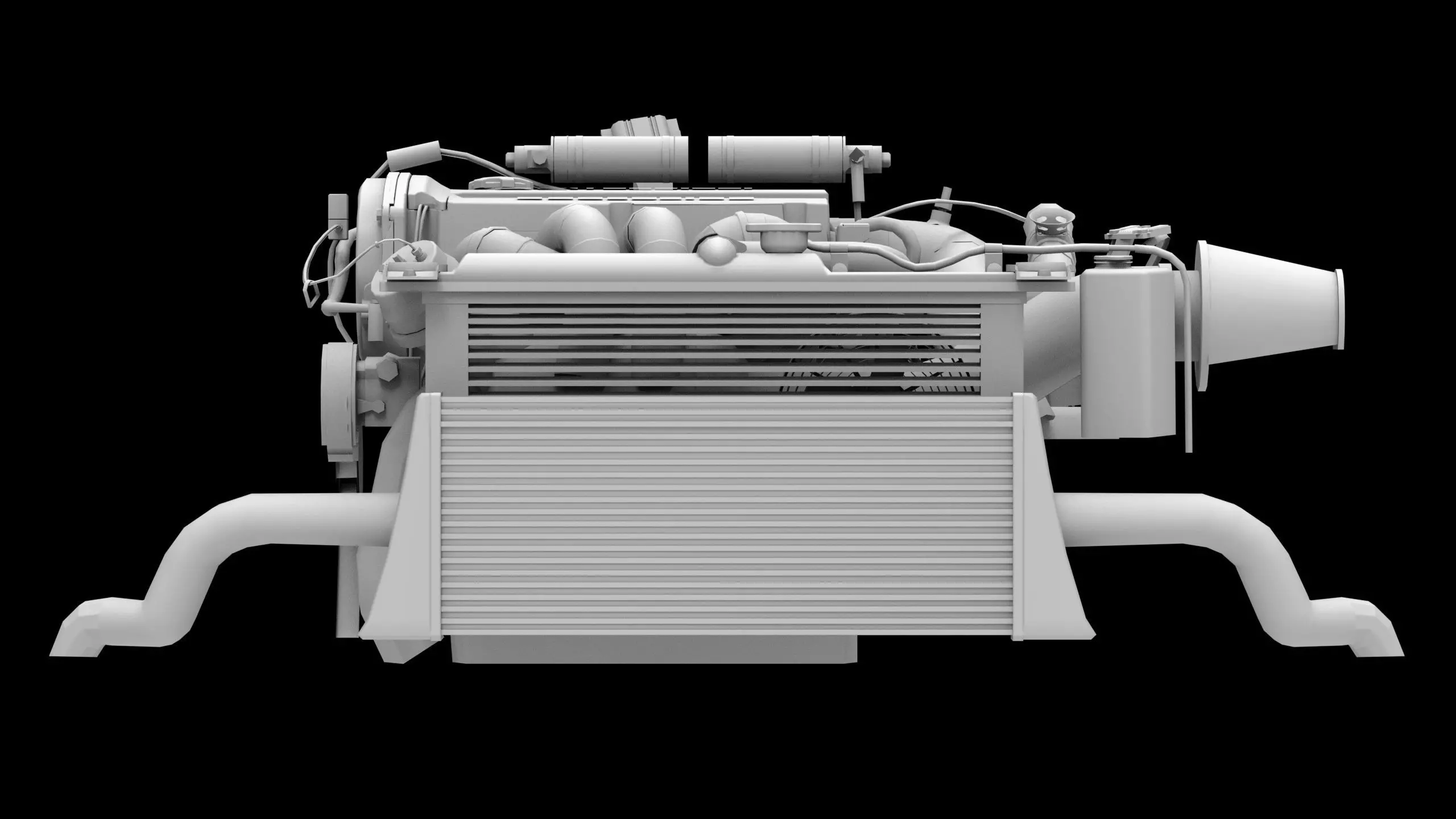 4G63T Evolution Inline 4 Engine Low-poly 3D model_13