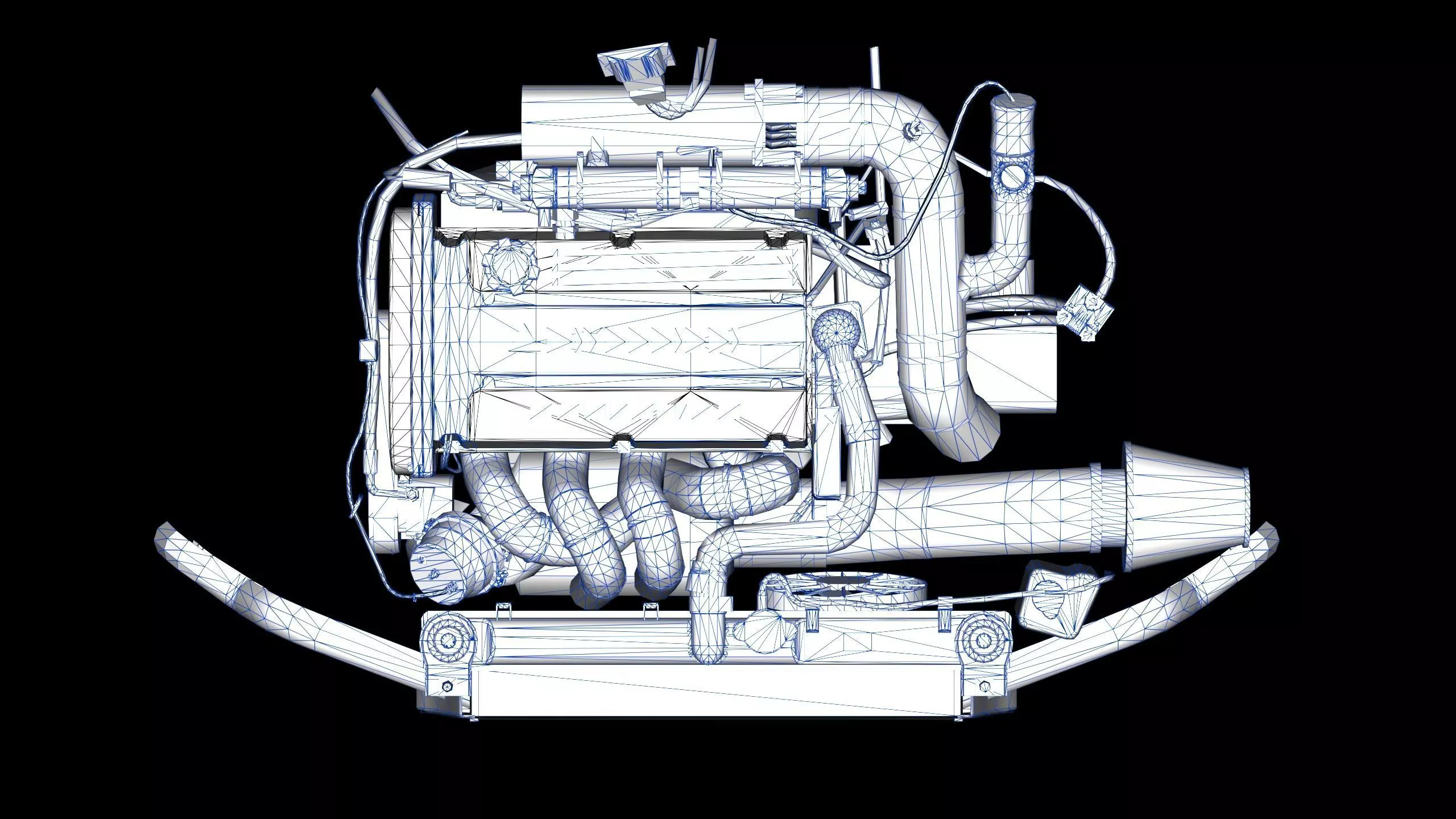 4G63T Evolution Inline 4 Engine Low-poly 3D model_20