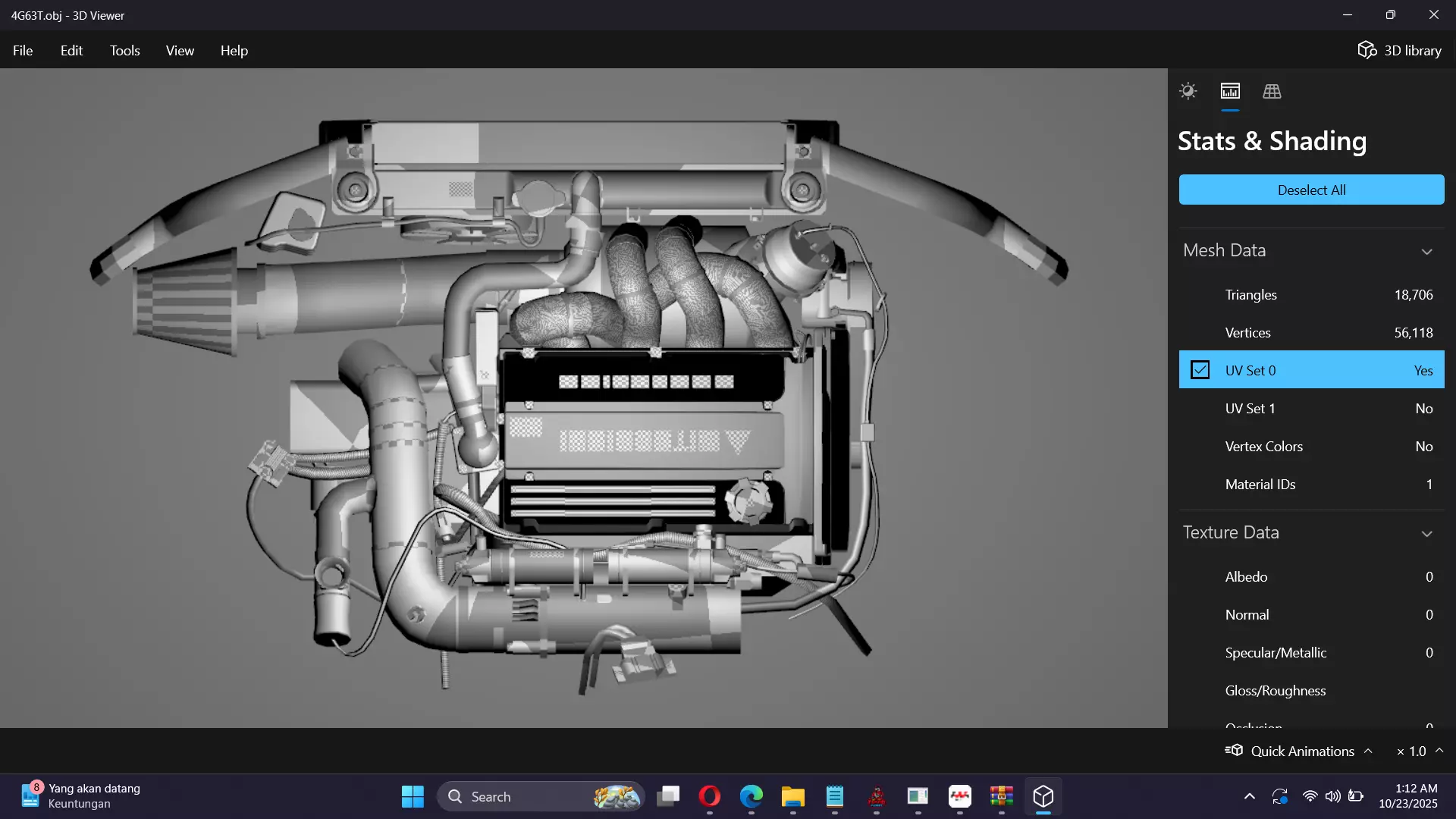 4G63T Evolution Inline 4 Engine Low-poly 3D model_27