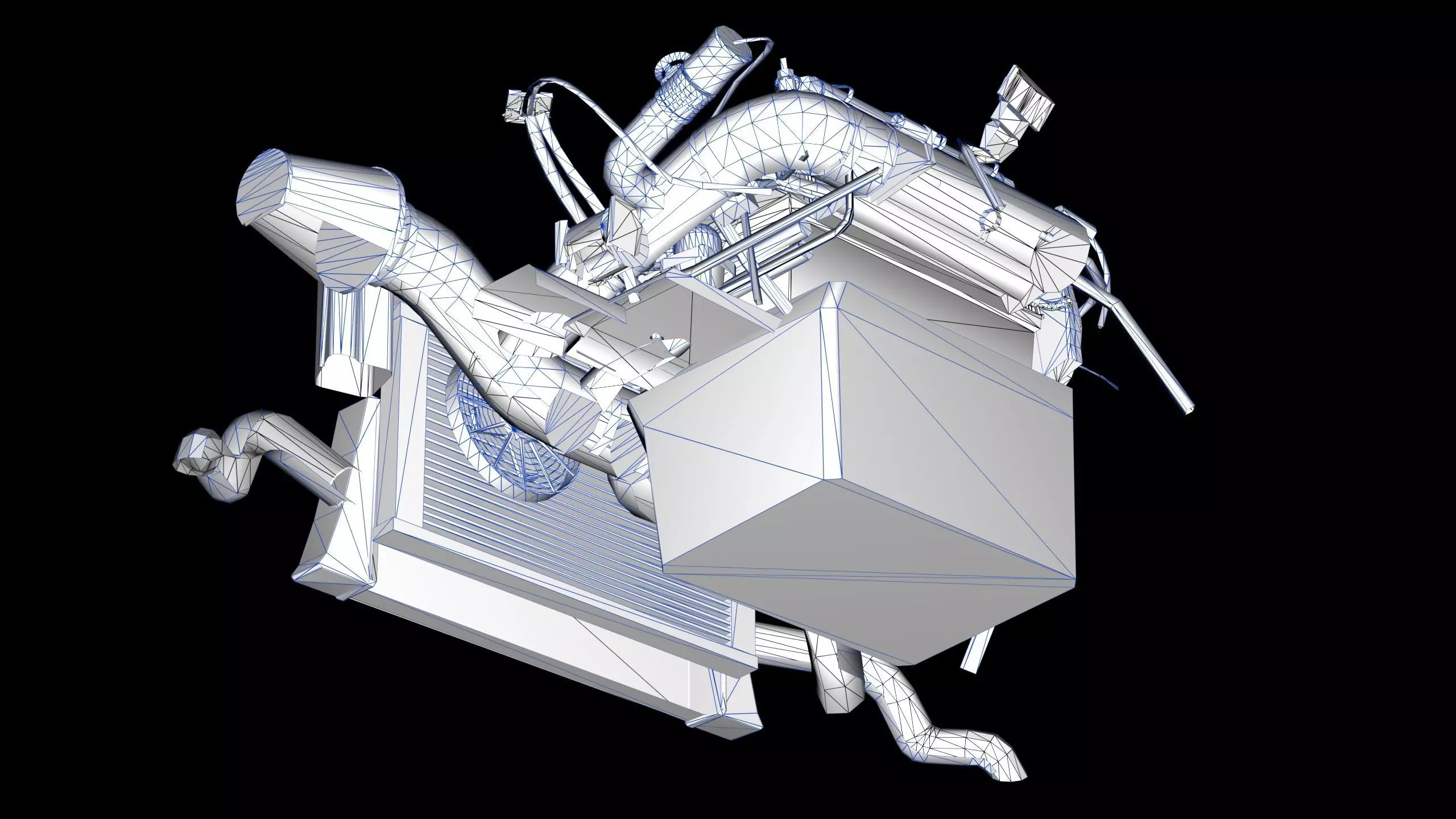 4G63T Evolution Inline 4 Engine Low-poly 3D model_23
