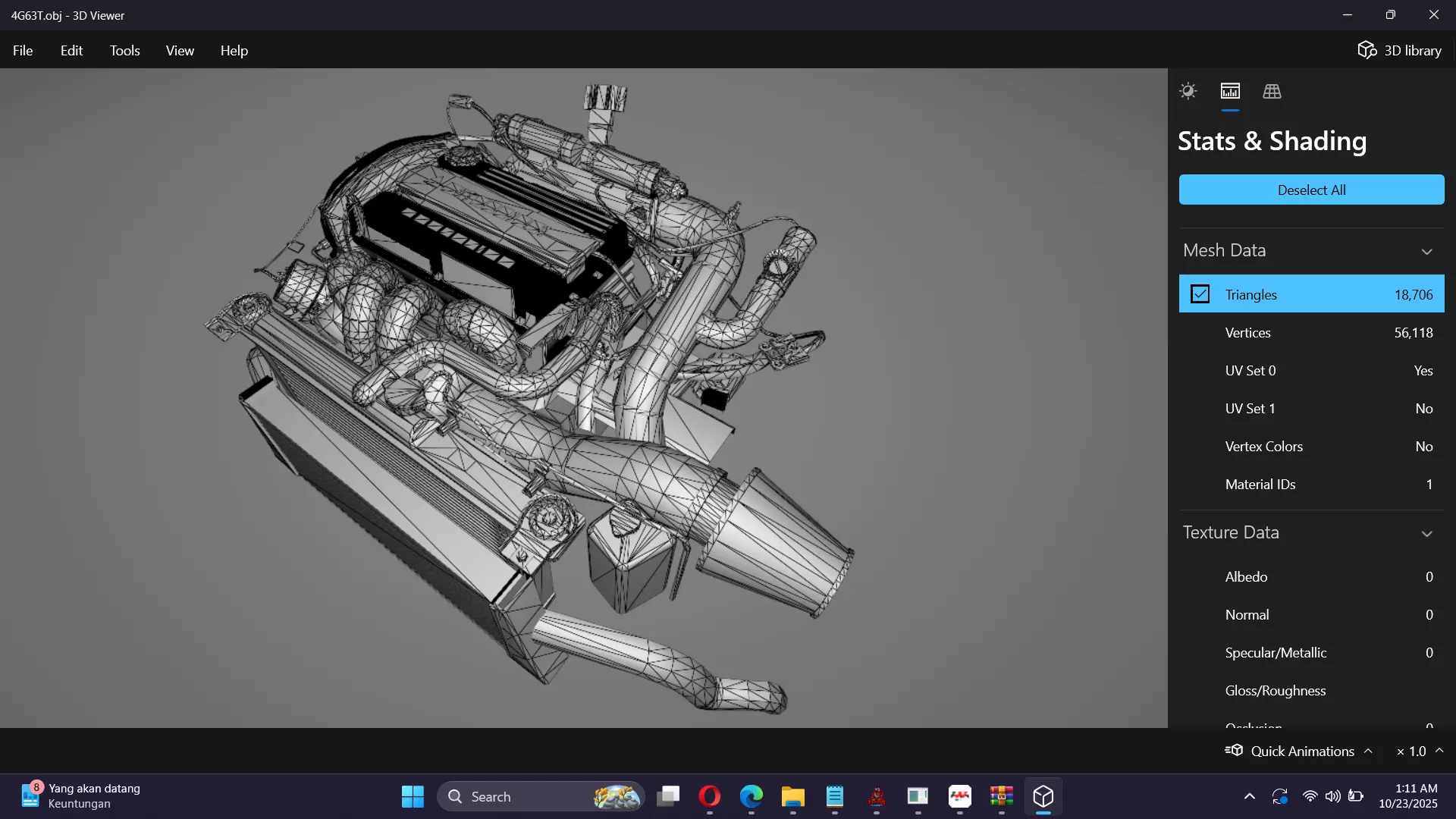 4G63T Evolution Inline 4 Engine Low-poly 3D model_25