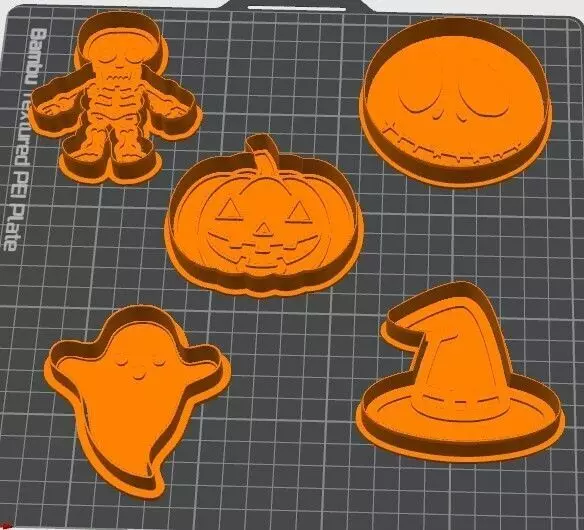 Halloween Cookie Cutter Set 3D Printable Baking Tools   Free 3D print model_0