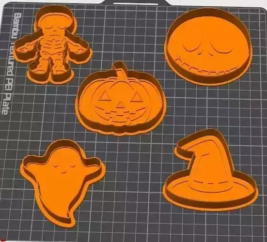 Halloween Cookie Cutter Set 3D Printable Baking Tools   Free 3D print model