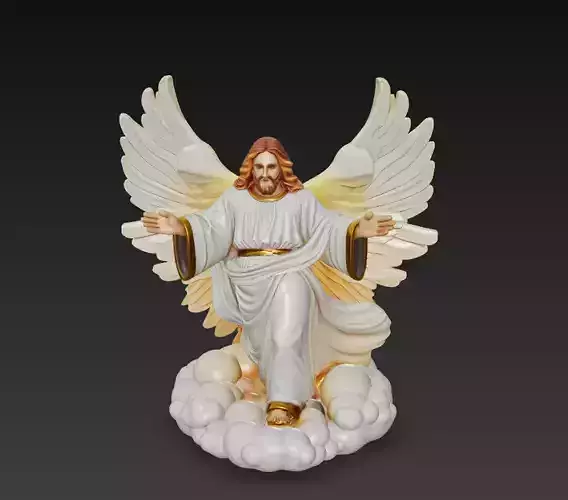 Divine Ascension - Angelic Sculpture 3D Model