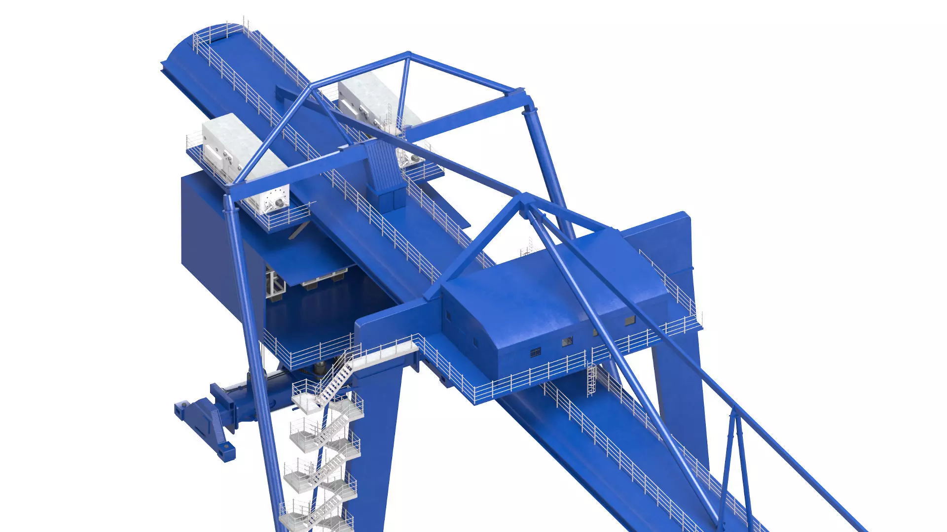 Container RTG Gantry Cargo Crane 3D model_8