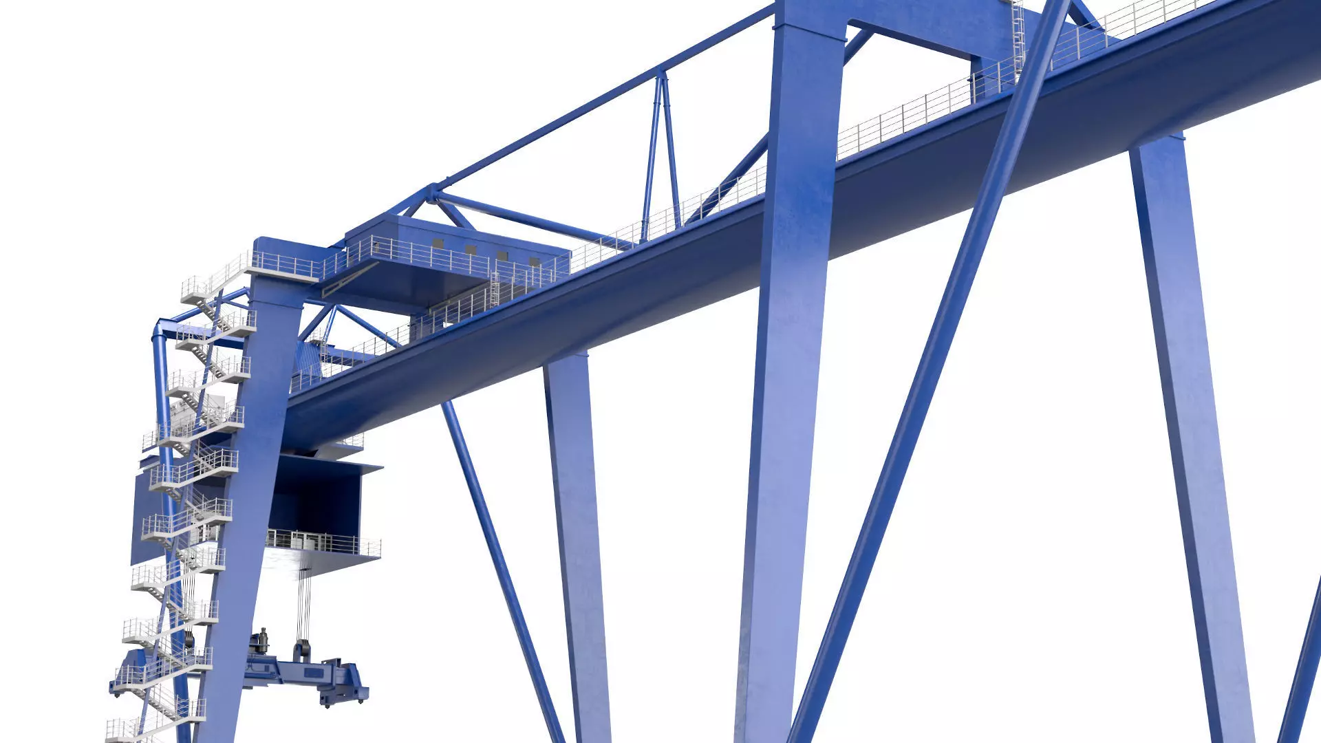 Container RTG Gantry Cargo Crane 3D model_6