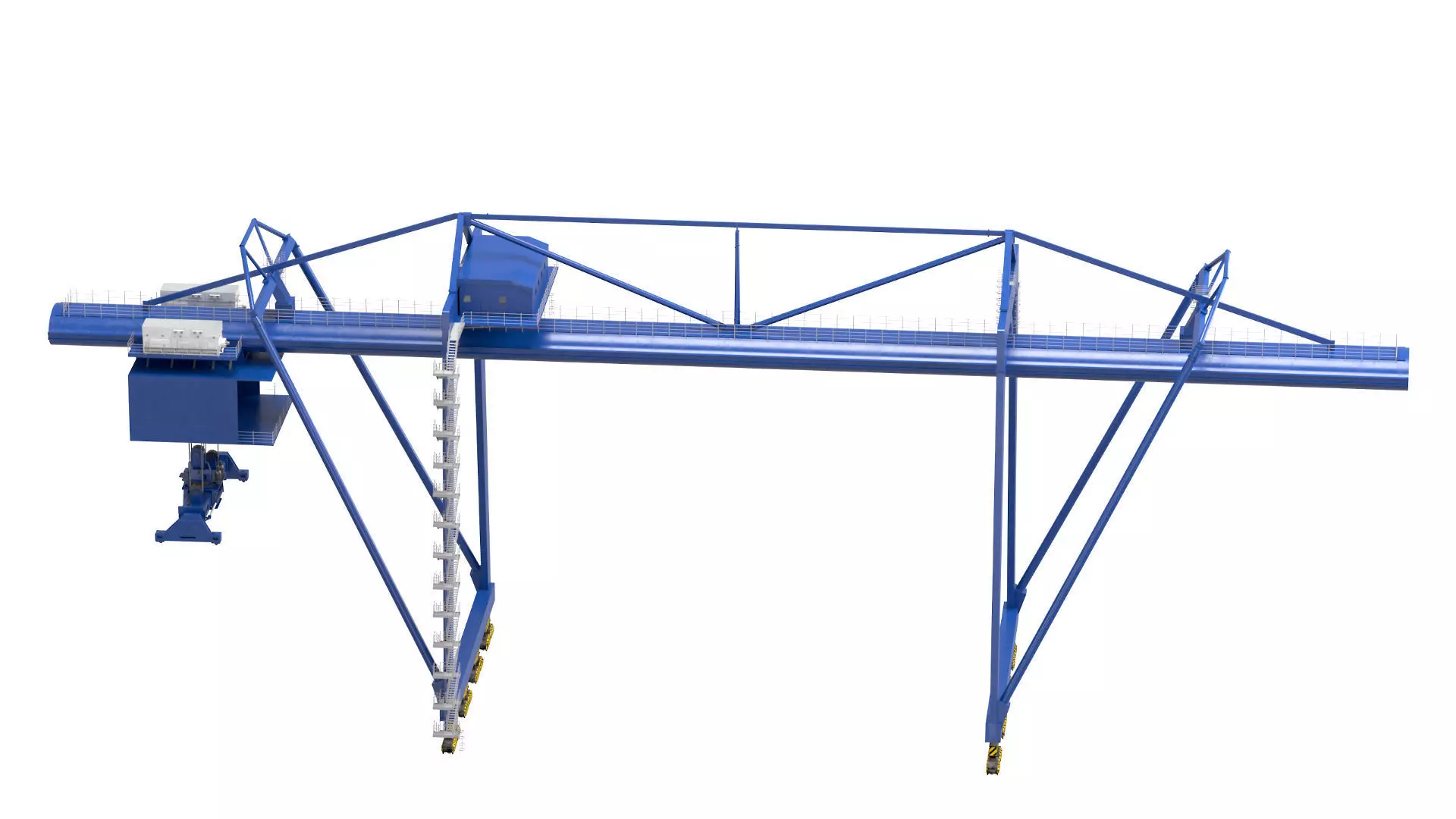 Container RTG Gantry Cargo Crane 3D model_1