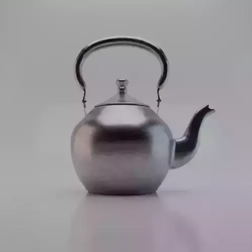 Metallic Teapot 3D Model