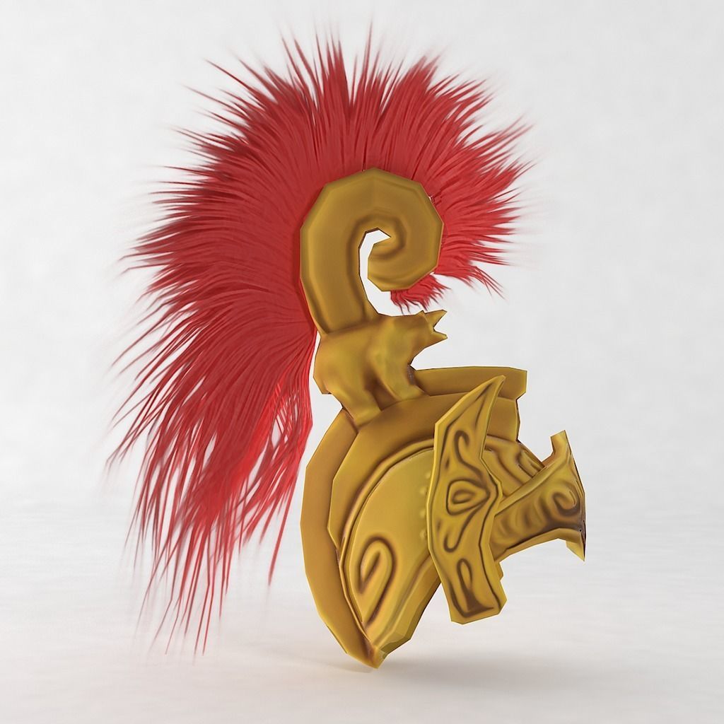 Armor Helmet Bear Roman Low-poly 3D model_1