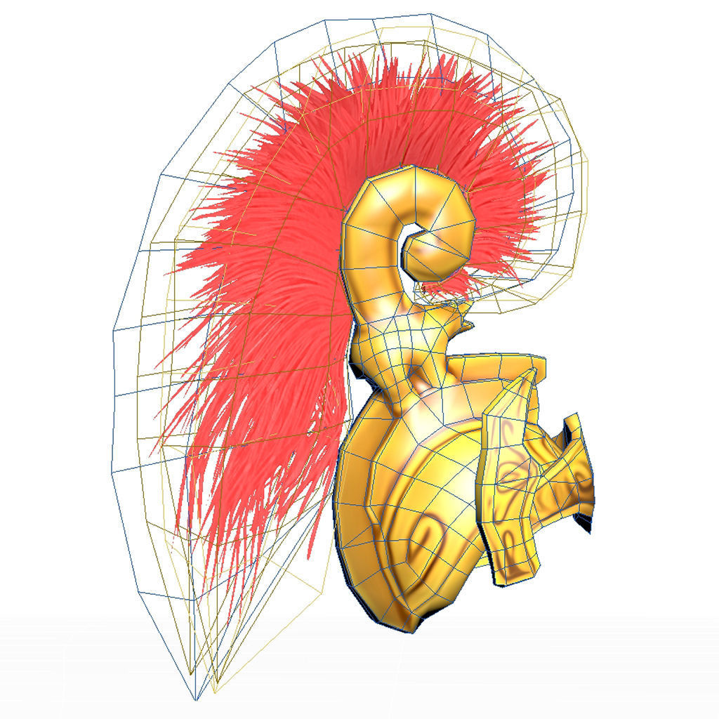 Armor Helmet Bear Roman Low-poly 3D model_8