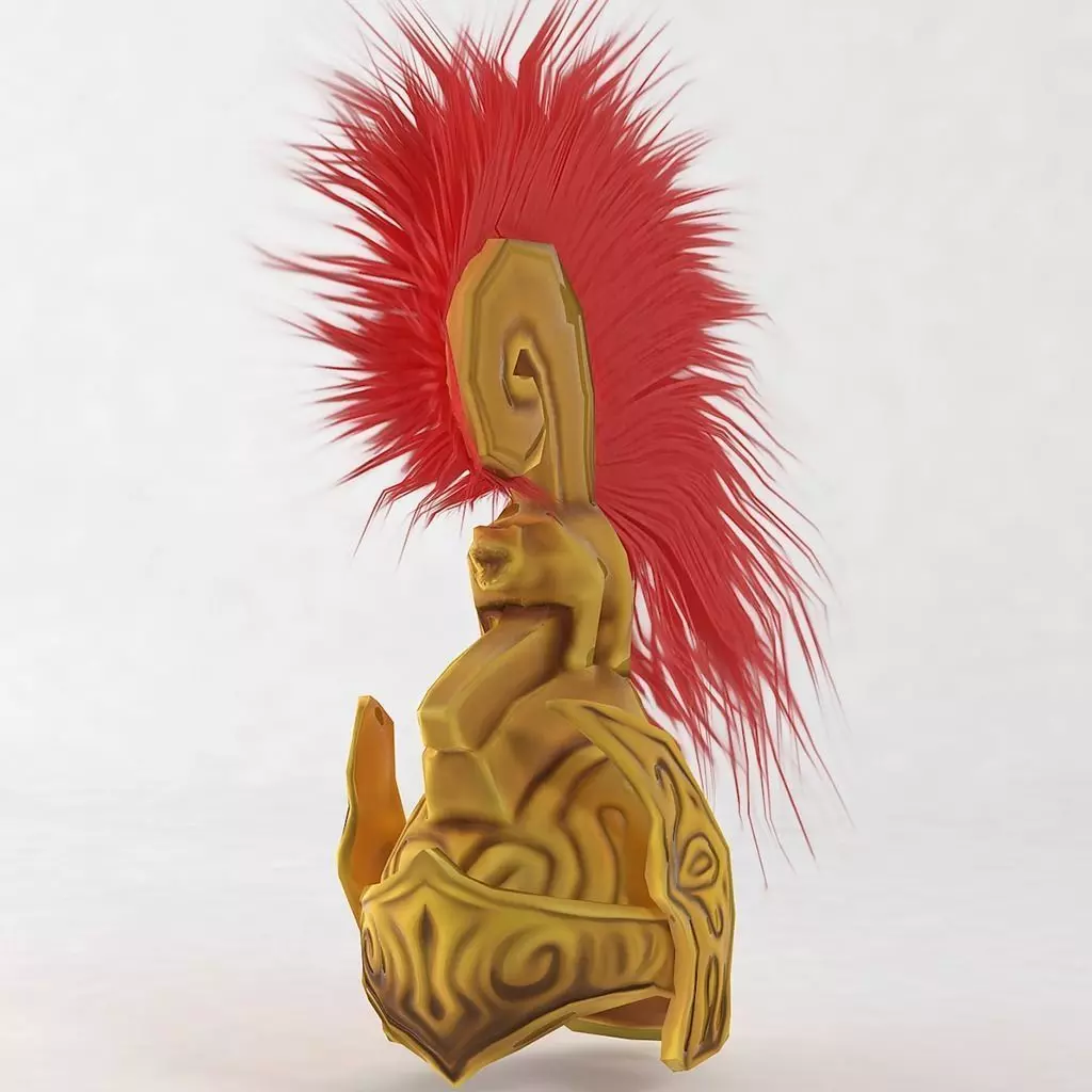 Armor Helmet Bear Roman Low-poly 3D model_0