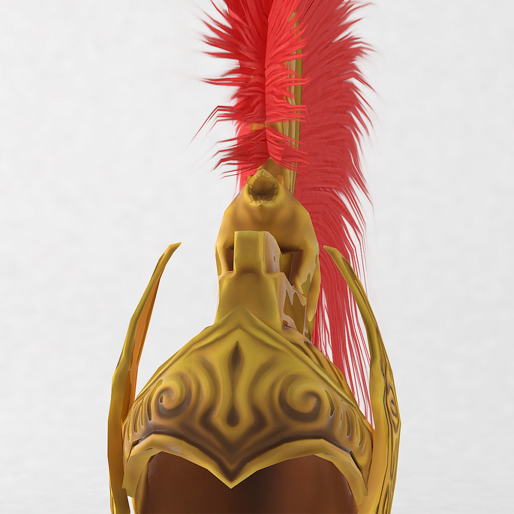 Armor Helmet Bear Roman Low-poly 3D model_6