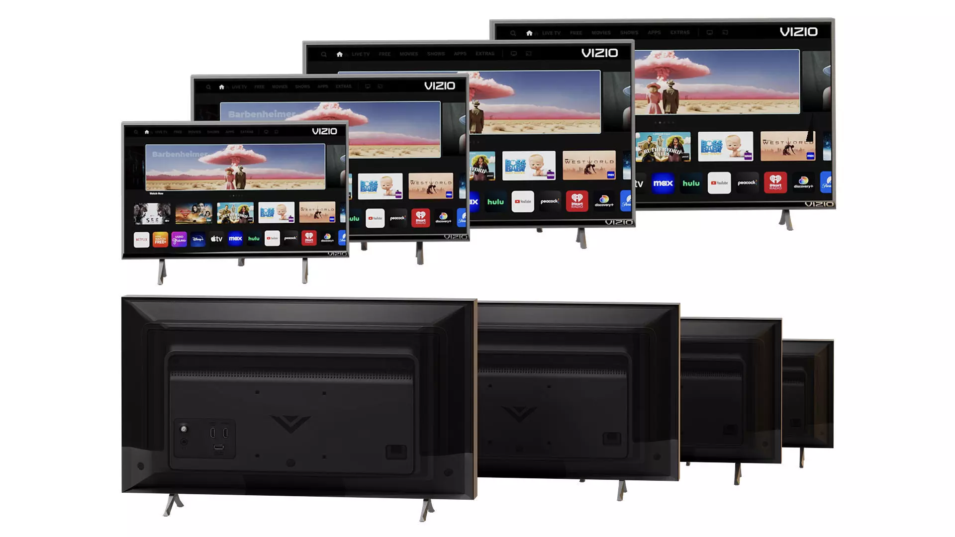 Set of Vizio TVs all D series 3D model