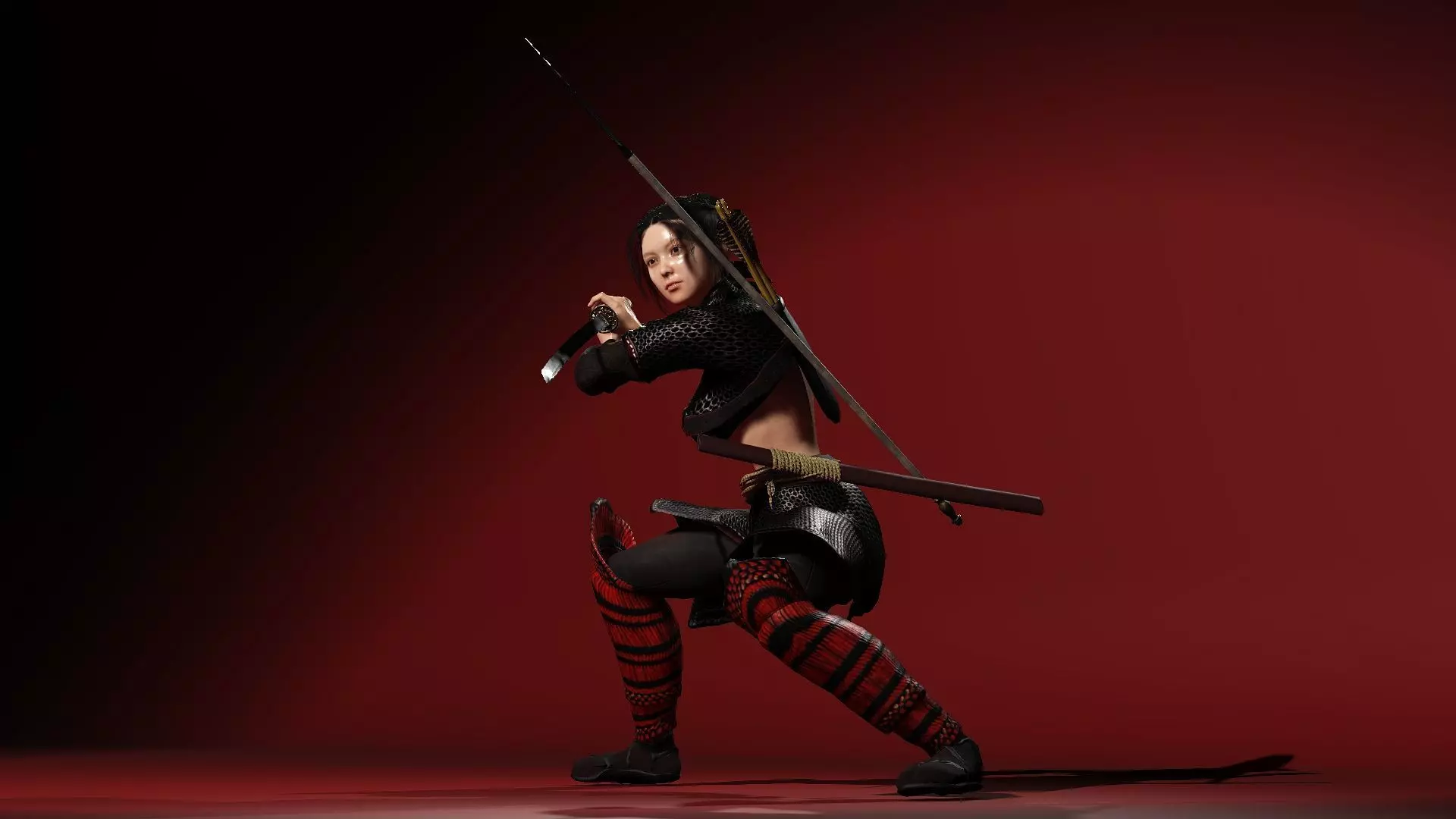 Female Scarlet Samurai 3D model_19