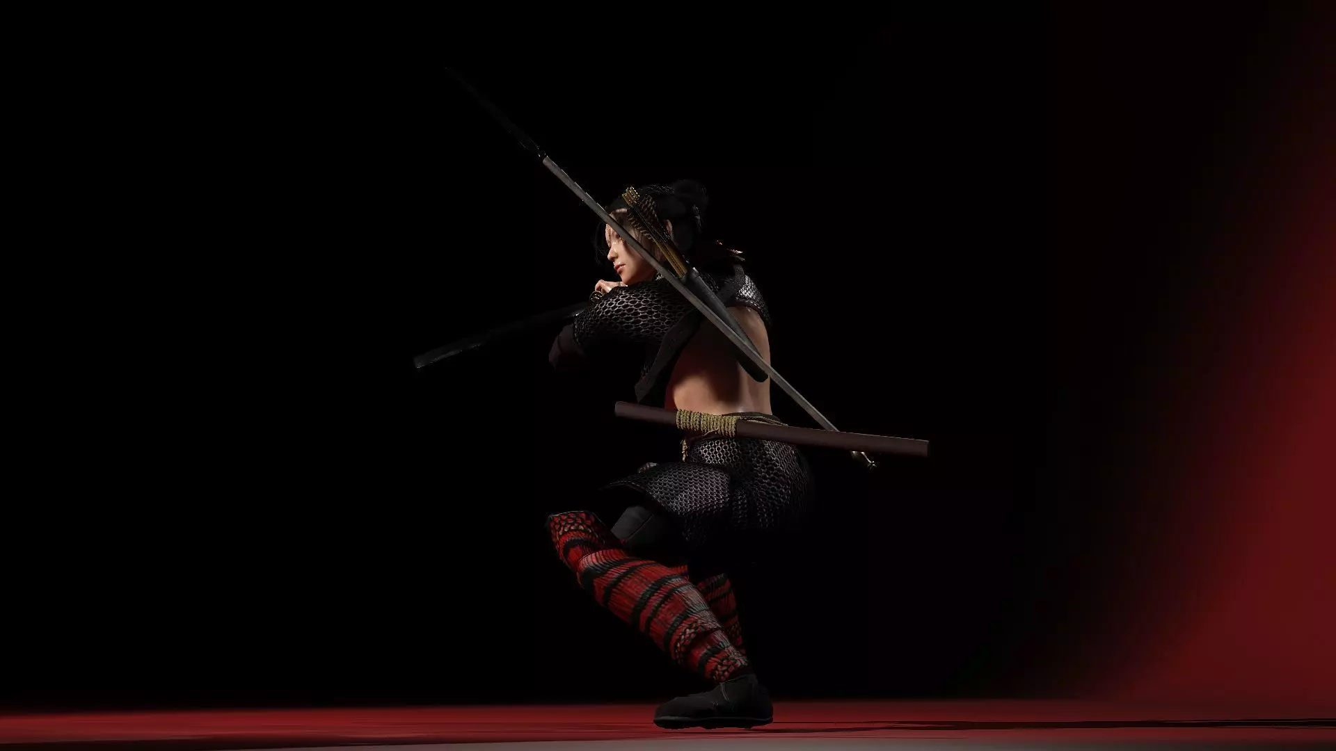 Female Scarlet Samurai 3D model_18